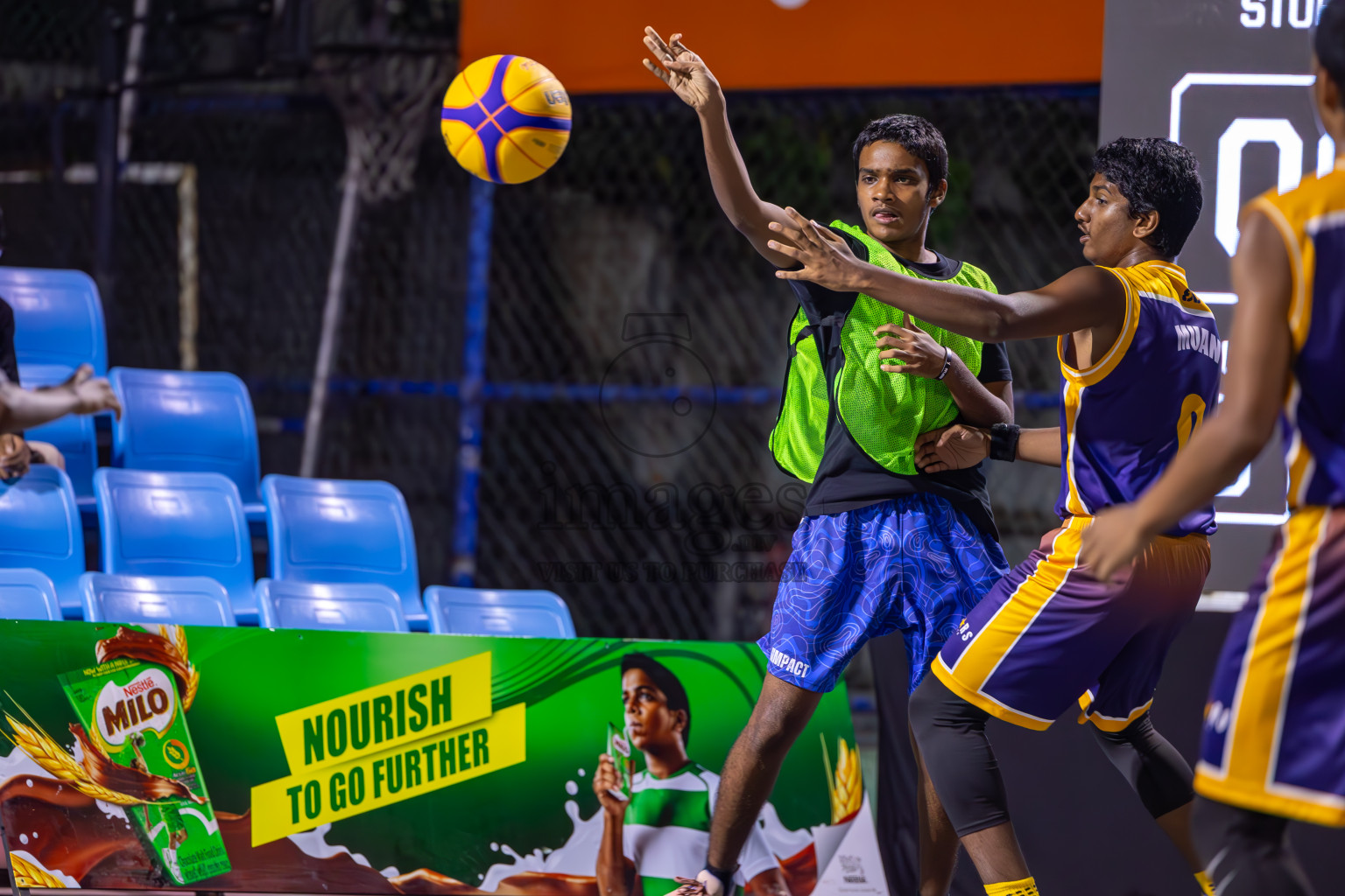 Day 1 of MILO Ramadan 3x3 Challenge 2024 was held in Ekuveni Outdoor Basketball Court at Male', Maldives on Tuesday, 12th March 2024. 
Photos: Ismail Thoriq / images.mv