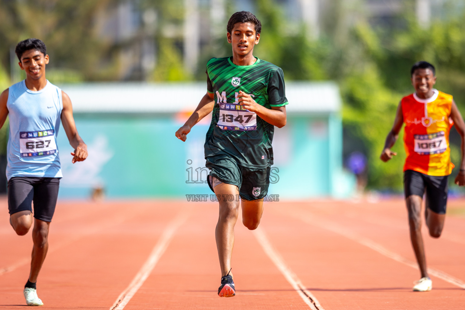 Day 4 of MWSC Interschool Athletics Championships 2024 held in Hulhumale Running Track, Hulhumale, Maldives on Tuesday, 12th November 2024. Photos by: Raaif Yoosuf / Images.mv