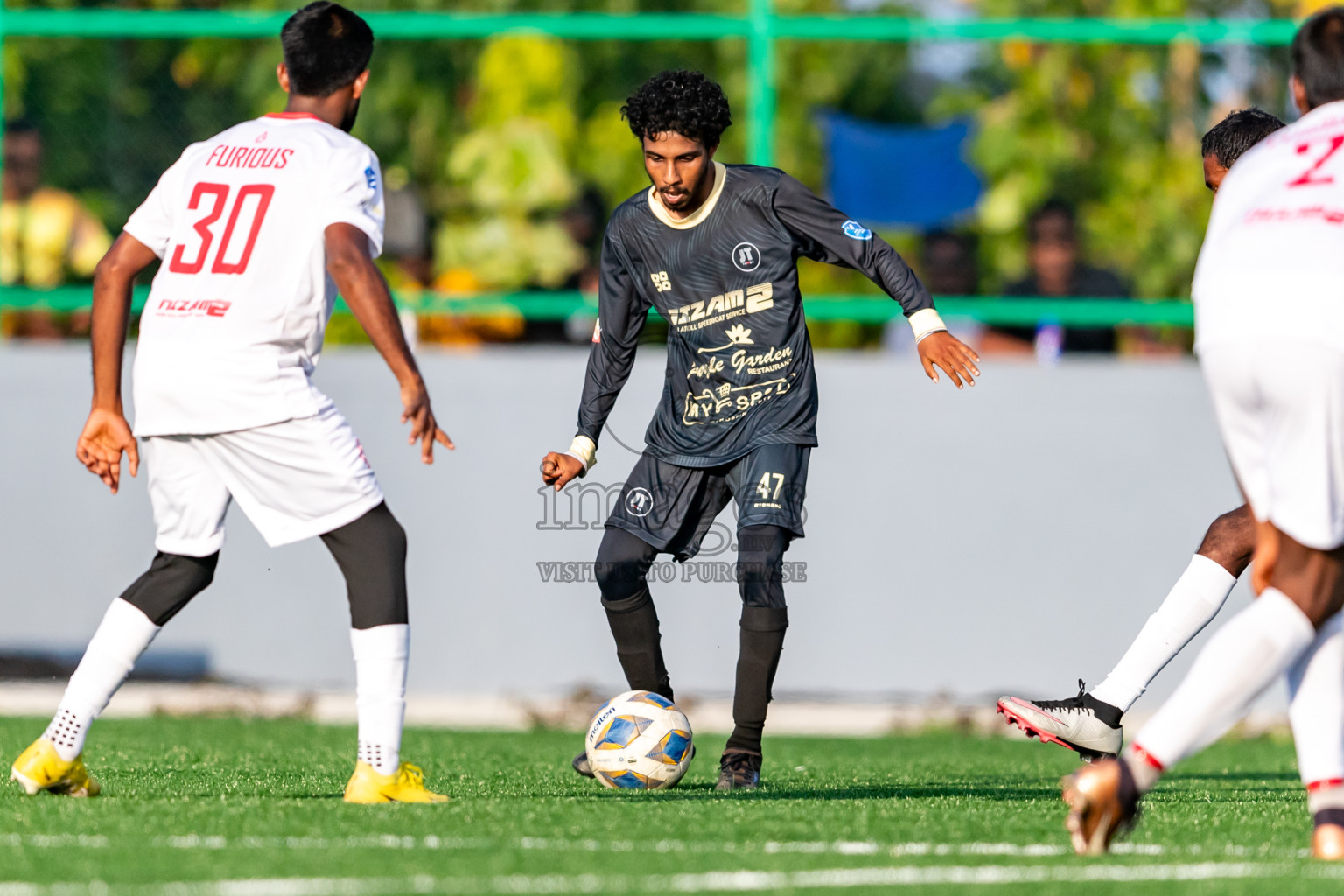 Furious FC vs JT Sports from Manadhoo Council Cup 2024 in N Manadhoo Maldives on Saturday, 24th February 2023. Photos: Nausham Waheed / images.mv