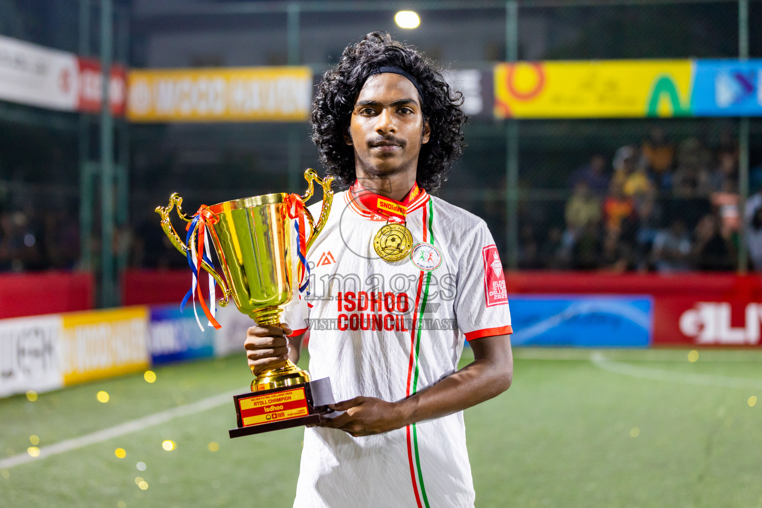 L Gan vs L Isdhoo in Laamu Atoll Finals Day 26 of Golden Futsal Challenge 2025 was held on Thursday , 30th January 2025, in Hulhumale', Maldives. Photos: Nausham Waheed / images.mv