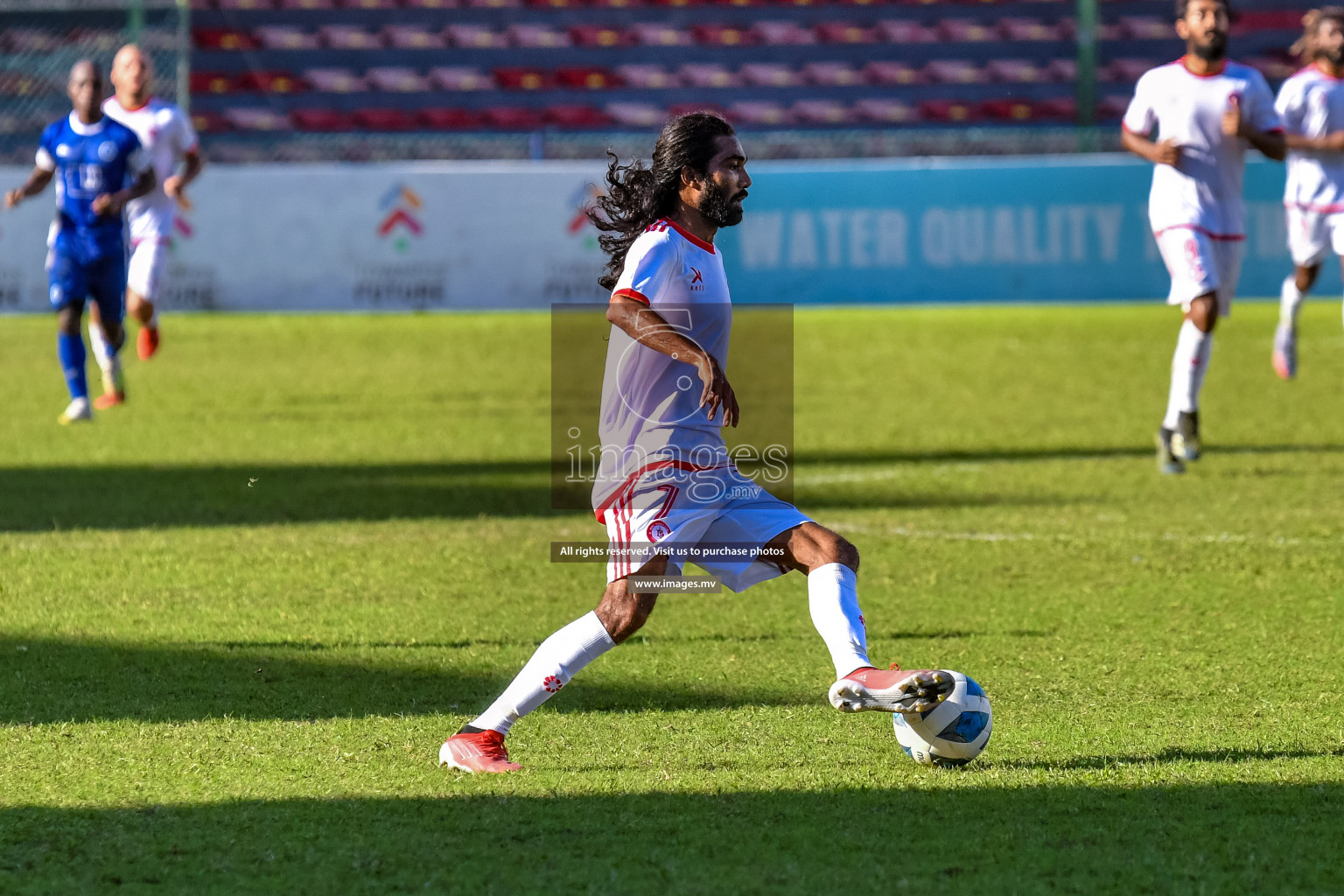 Buru Sports Club vs New Radiant Sports Club in the 2nd Division 2022 on 14th Aug 2022, held in National Football Stadium, Male', Maldives Photos: Nausham Waheed / Images.mv