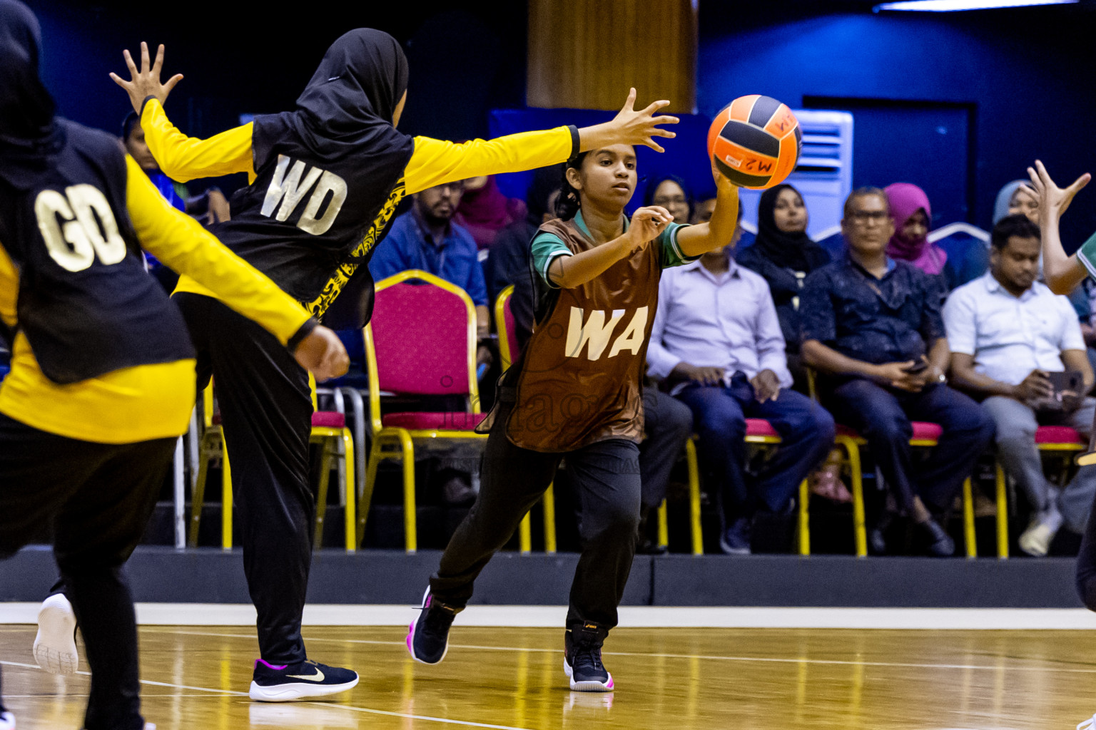 Day 1 of 25th Milo Inter-School Netball Tournament was held in Social Center at Male', Maldives on Thursday, 8th August 2024. Photos: Nausham Waheed / images.mv