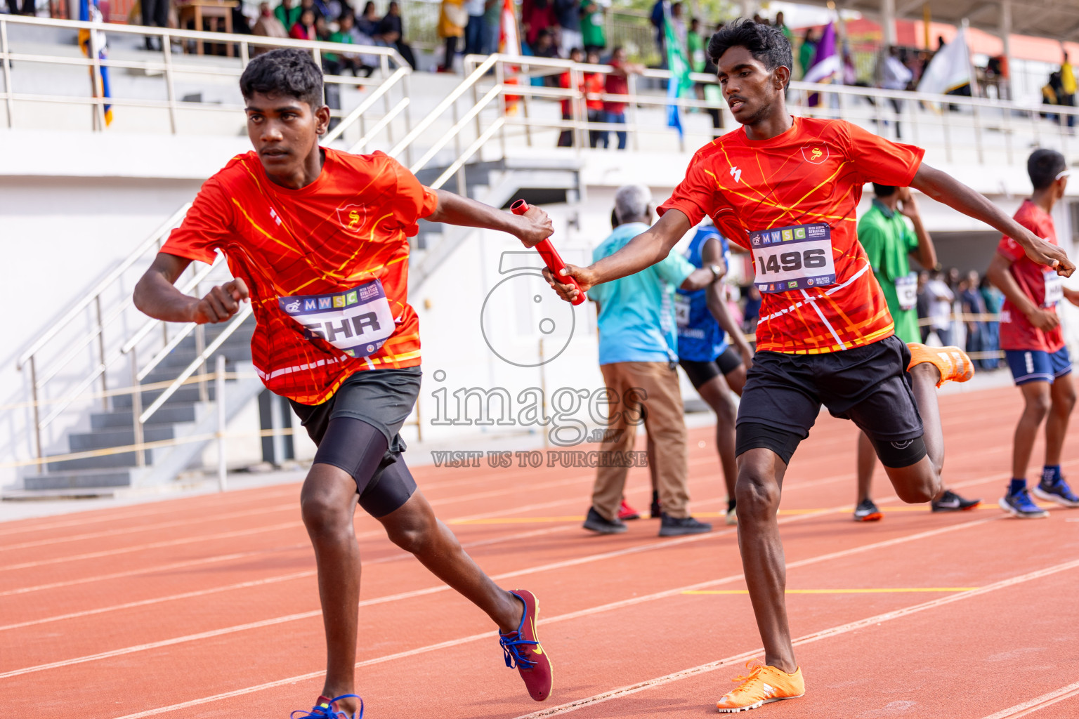 Day 5 of MWSC Interschool Athletics Championships 2024 held in Hulhumale Running Track, Hulhumale, Maldives on Wednesday, 13th November 2024. Photos by: Ismail Thoriq / Images.mv