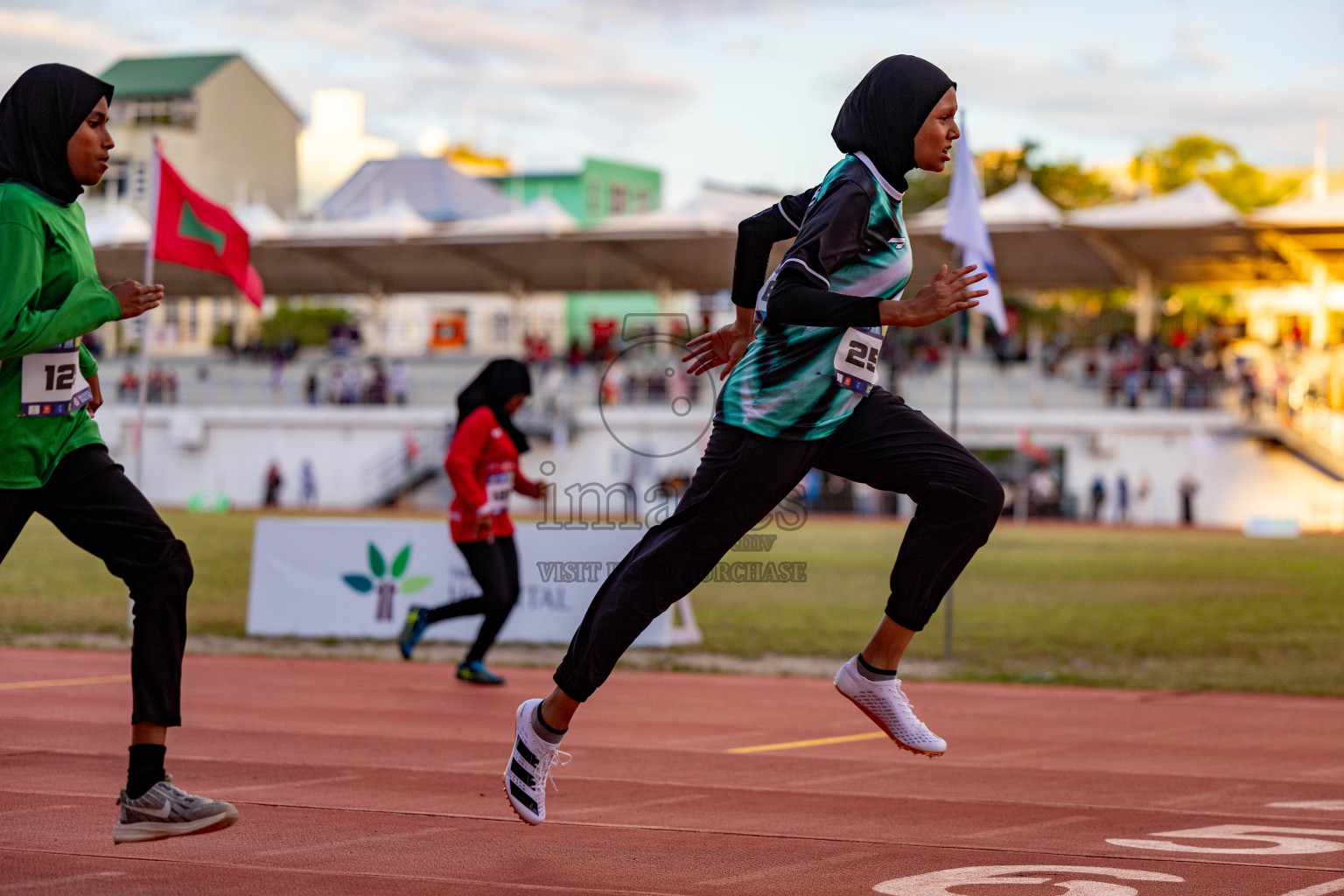 Day 1 of MWSC Interschool Athletics Championships 2024 held in Hulhumale Running Track, Hulhumale, Maldives on Saturday, 9th November 2024. 
Photos by: Hassan Simah / Images.mv