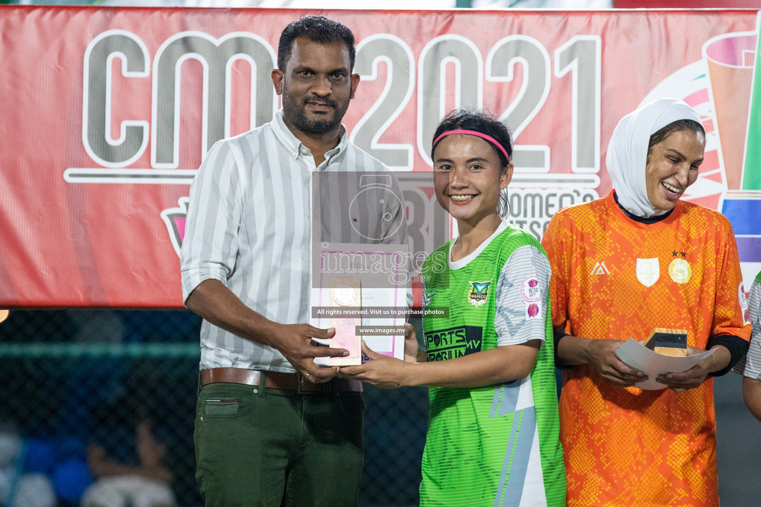 Ports Limited vs WAMCO - in the Finals 18/30 Women's Futsal Fiesta 2021 held in Hulhumale, Maldives on 18 December 2021. Photos by Nausham Waheed & Shuu Abdul Sattar