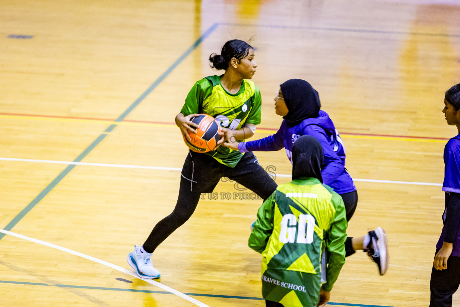 Day 7 of 25th Inter-School Netball Tournament was held in Social Center at Male', Maldives on Saturday, 17th August 2024. Photos: Nausham Waheed / images.mv