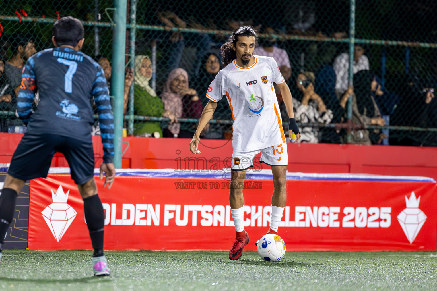 Th Hirilandhoo vs Th Buruni in Day 10 of Golden Futsal Challenge 2025 was held on Tuesday, 14th January 2025, in Hulhumale', Maldives Photos: Ismail Thoriq / images.mv