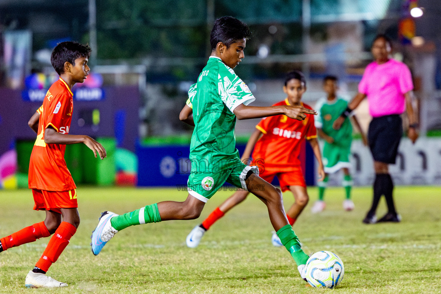 Victory Sports Club vs Hurriyya Sports Club (U12) in Day 9 of Dhivehi Youth League 2024 held at Henveiru Stadium on Saturday, 14th December 2024. Photos: Nausham Waheed / Images.mv