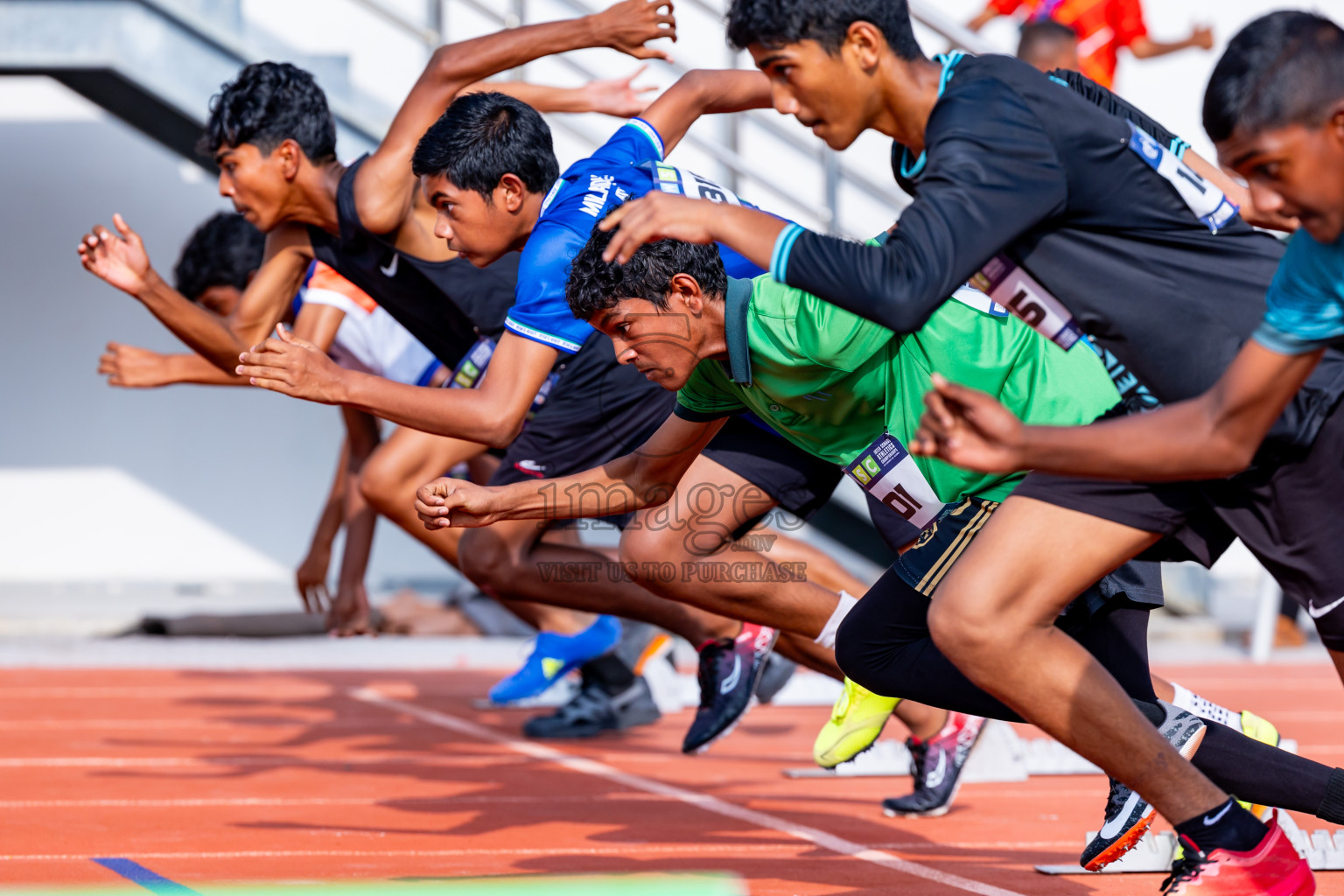 Day 5 of MWSC Interschool Athletics Championships 2024 held in Hulhumale Running Track, Hulhumale, Maldives on Wednesday, 13th November 2024. Photos by: Nausham Waheed / Images.mv