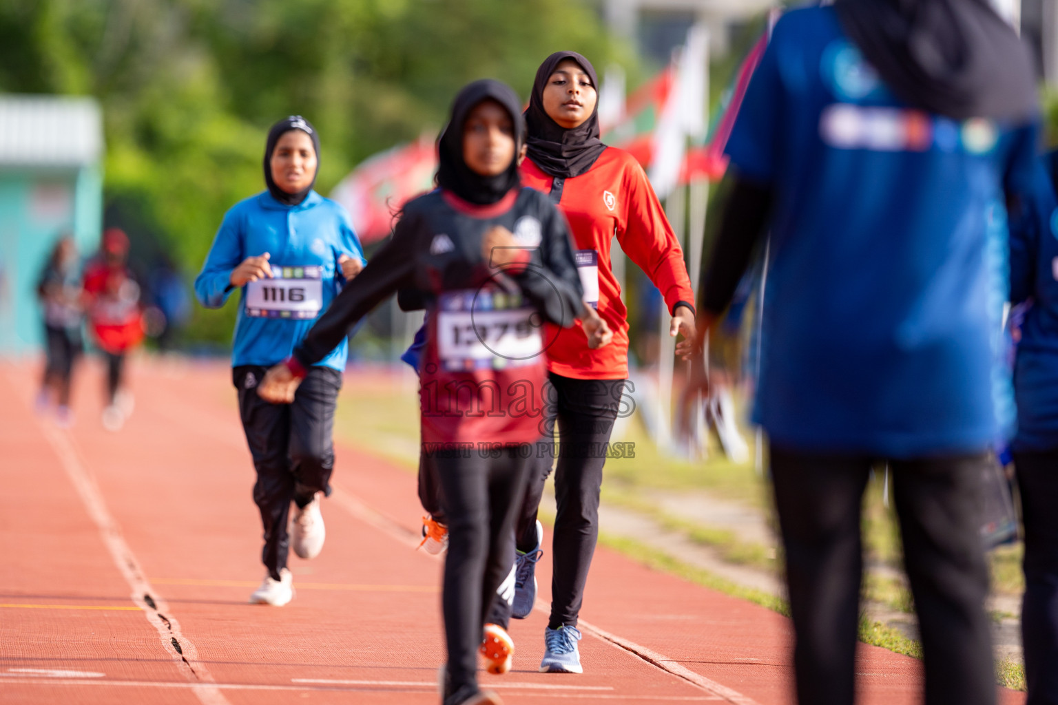 Day 3 of MWSC Interschool Athletics Championships 2024 held in Hulhumale Running Track, Hulhumale, Maldives on Monday, 11th November 2024. 
Photos by: Hassan Simah / Images.mv