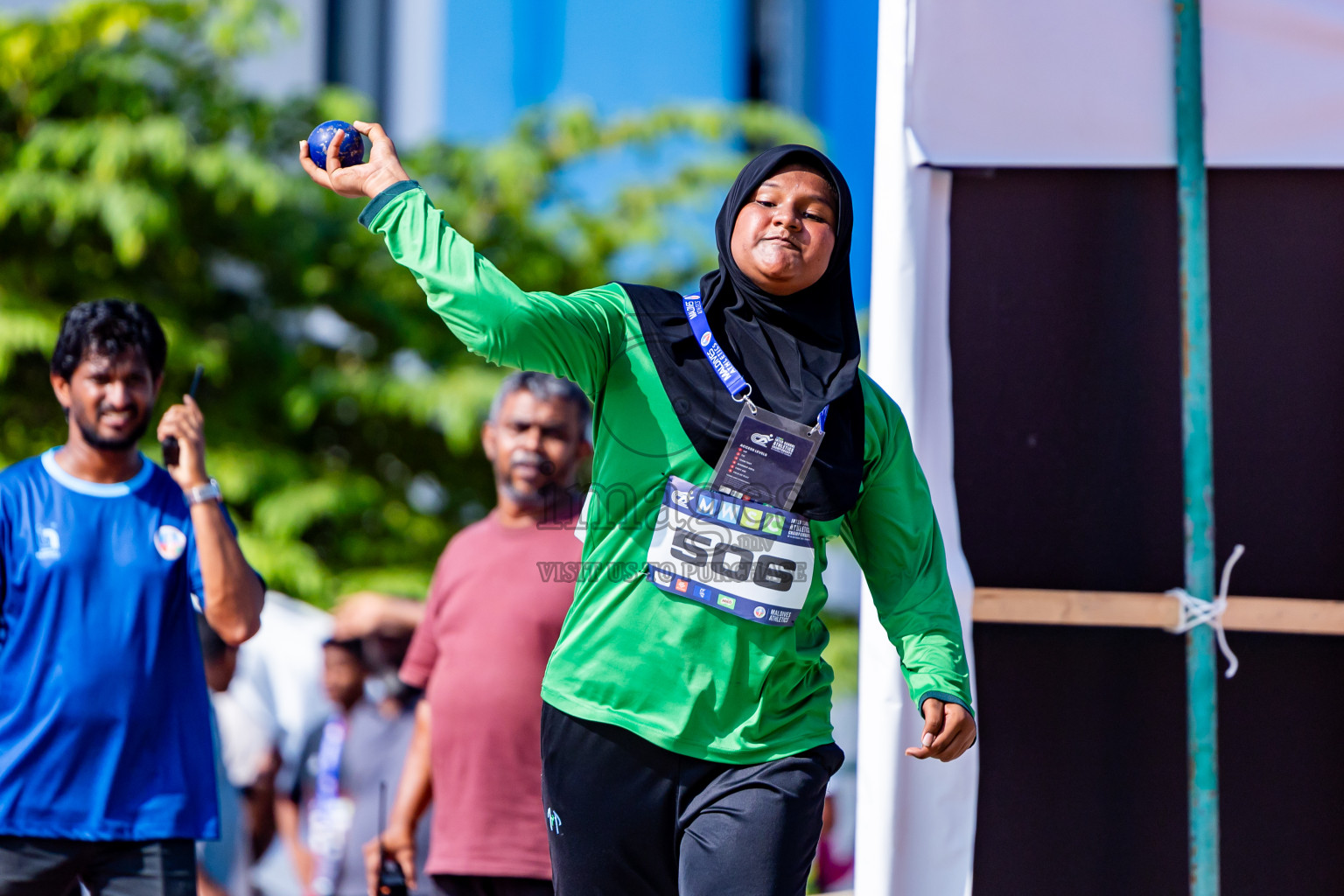 Day 3 of MWSC Interschool Athletics Championships 2024 held in Hulhumale Running Track, Hulhumale, Maldives on Monday, 11th November 2024. Photos by:  Nausham Waheed / Images.mv