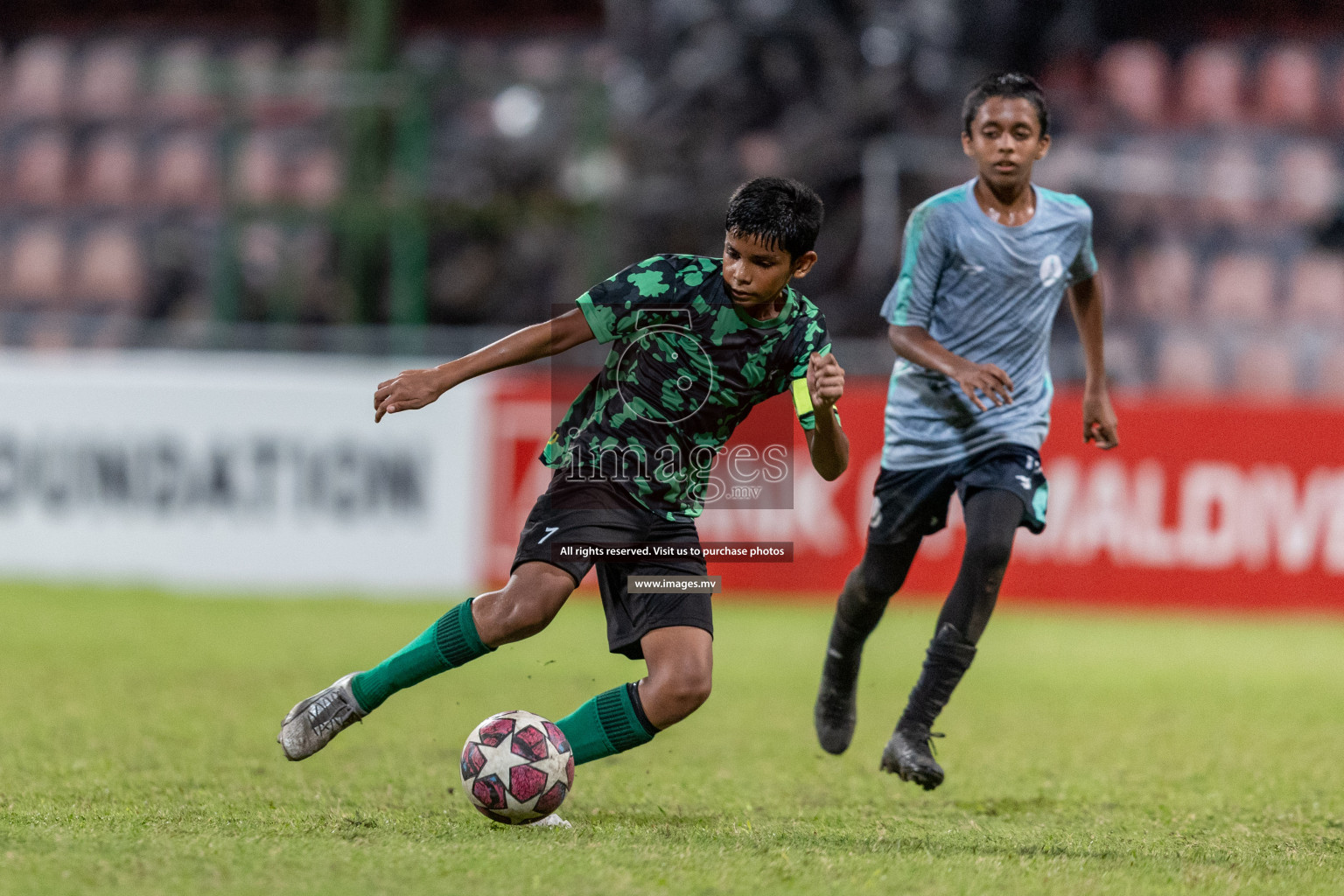 Kalaafaanu School vs Ahmadhiyya International School in the Final of FAM U13 Inter School Football Tournament 2022/23 was held in National Football Stadium on Sunday, 11th June 2023. Photos: Ismail Thoriq / images.mv