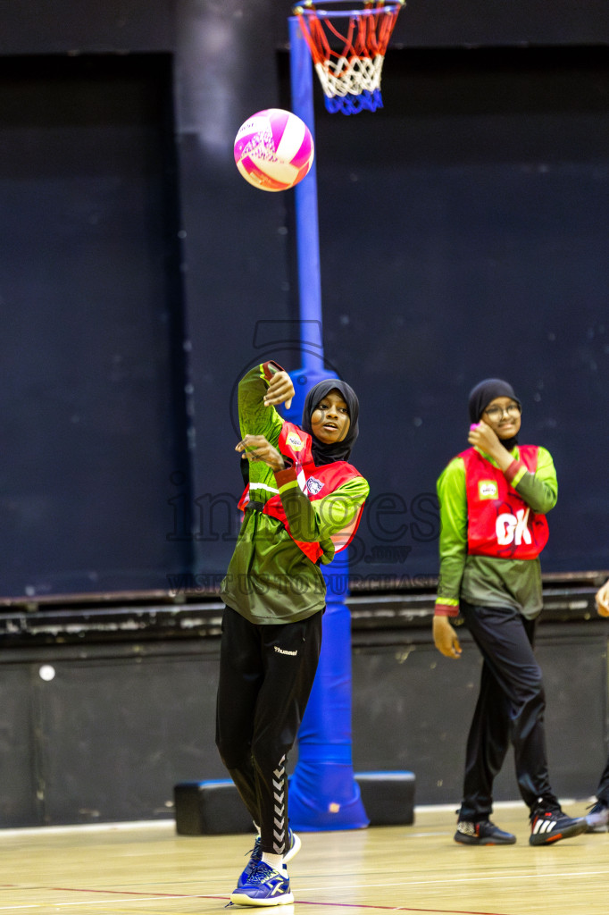 Fionti SC vs Netkids A  in Day 6 of 3rd Netball Junior Championship, held at Social Center on Friday 24th January 2025 . Photos: Shuu Abdul Sattar / images.mv