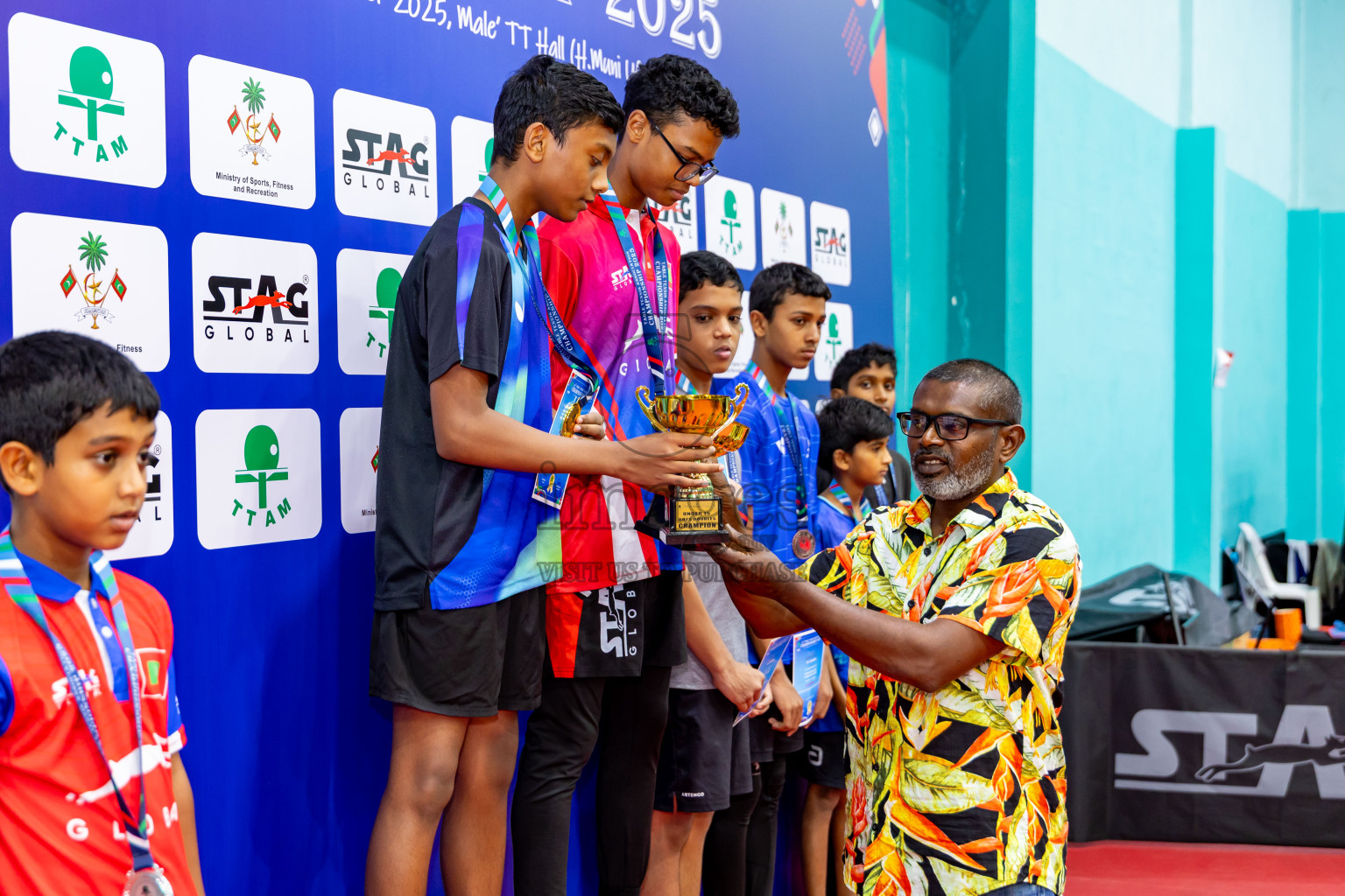 Finals of 30th Table Tennis Association Championship 2025 was held on Saturday, 20th September 2025 in Male' TT Hall, Male', Maldives. Photos: Nausham Waheed / images.mv