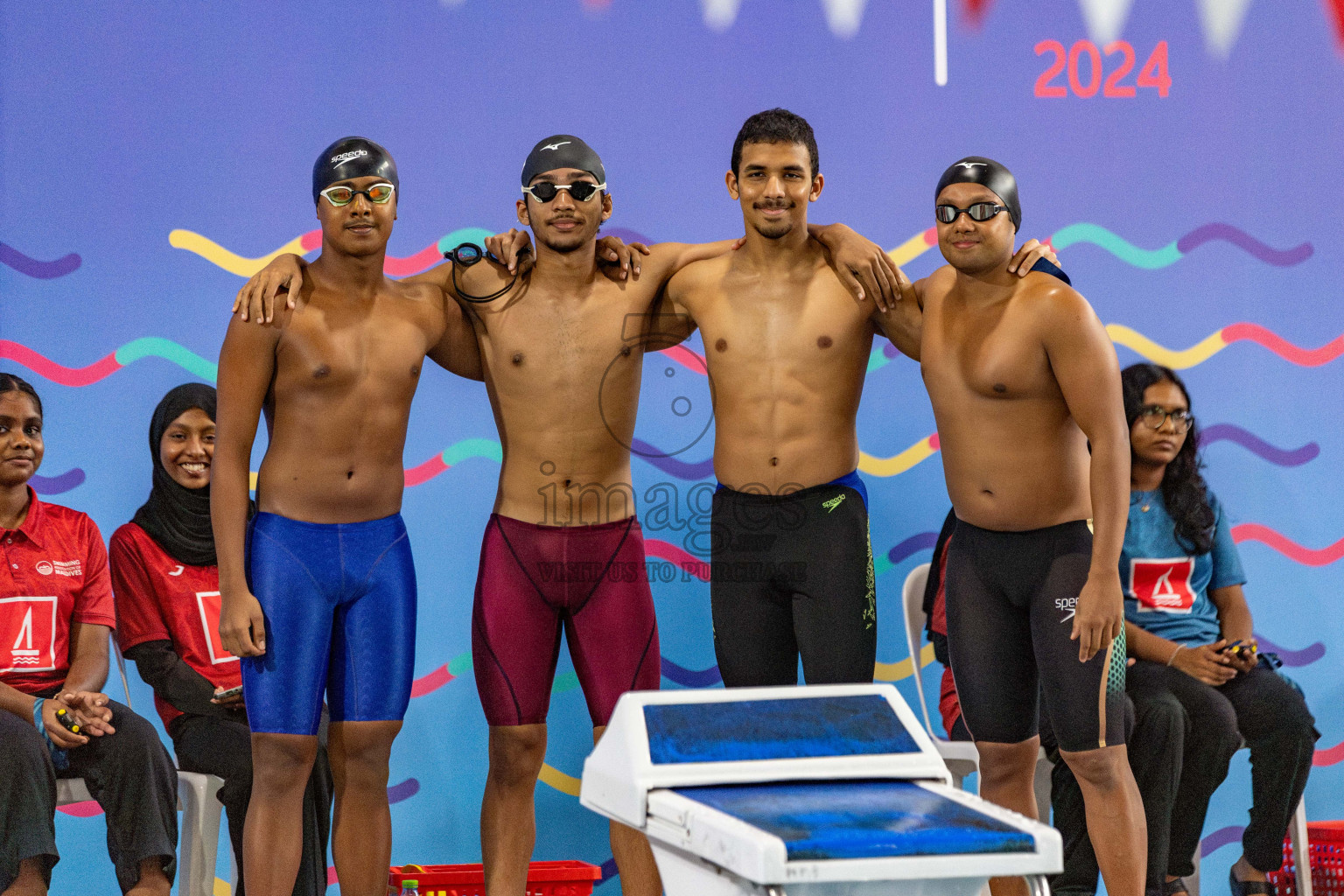 Day 3 of National Swimming Competition 2024 held in Hulhumale', Maldives on Sunday, 15th December 2024. Photos: Hassan Simah / images.mv