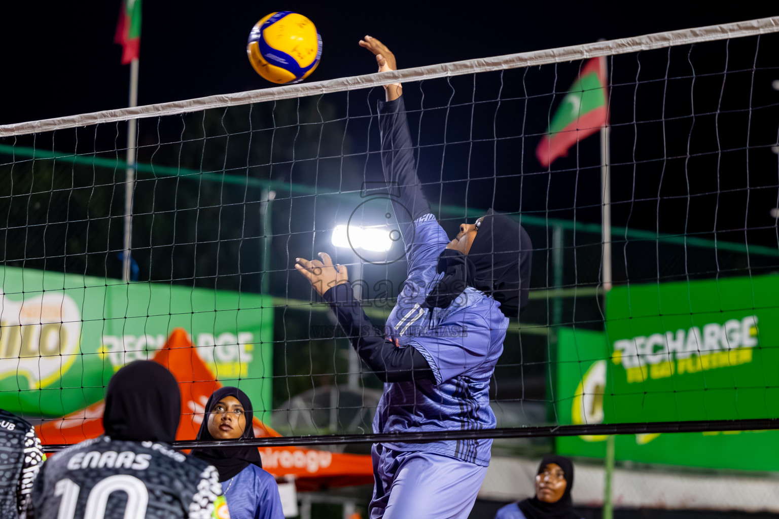 Goodies Sports Club vs Club Volleyball in Milo National Junior Volleyball Championship 2025 Day 4 was held on Tuesday, 25th November 2025 at Ekuveni Turf Court Male', Maldives. Photos: Nausham Waheed / images.mv