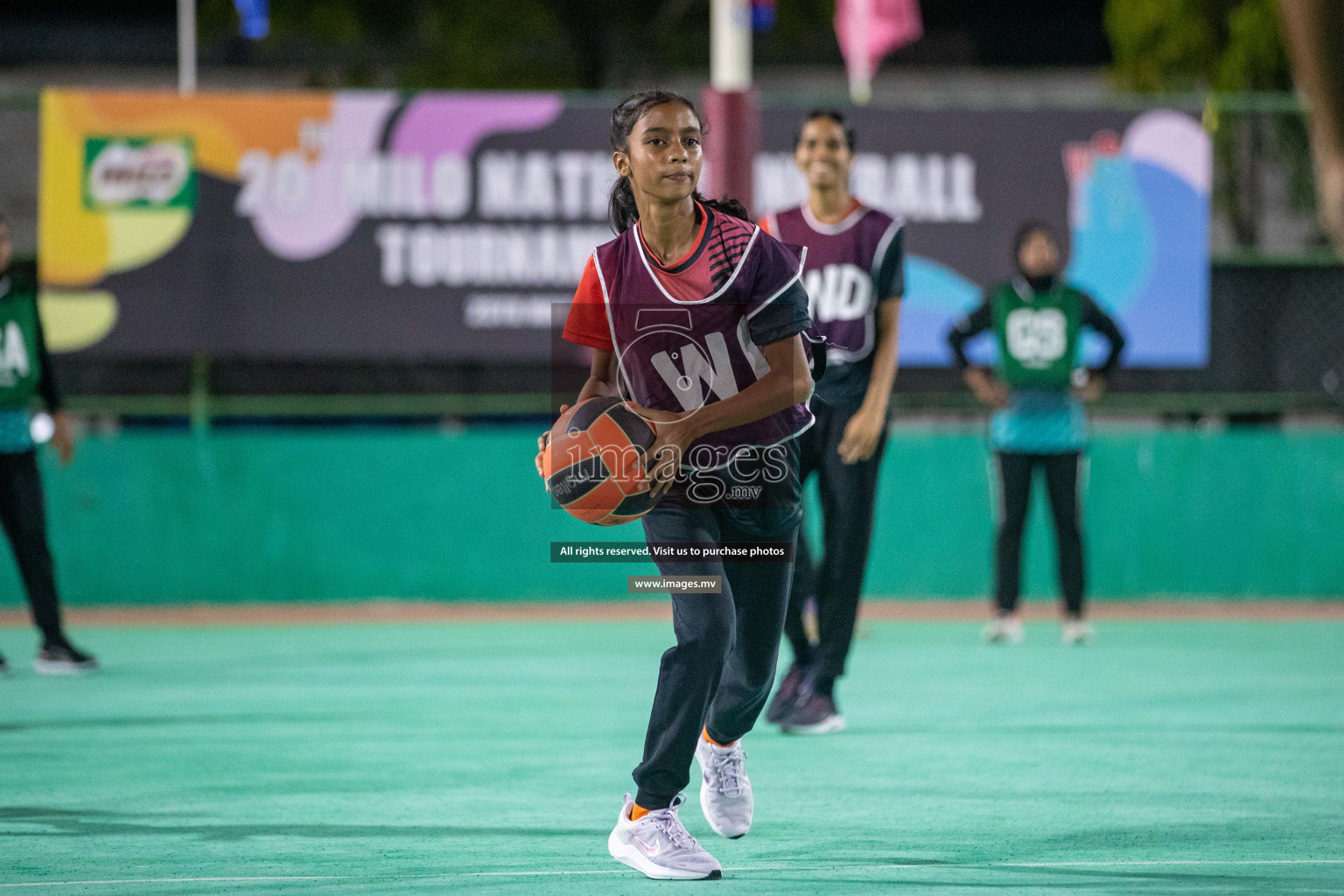 Day 2 of 20th Milo National Netball Tournament 2023, held in Synthetic Netball Court, Male', Maldives on 30th May 2023 Photos: Nausham Waheed/ Images.mv