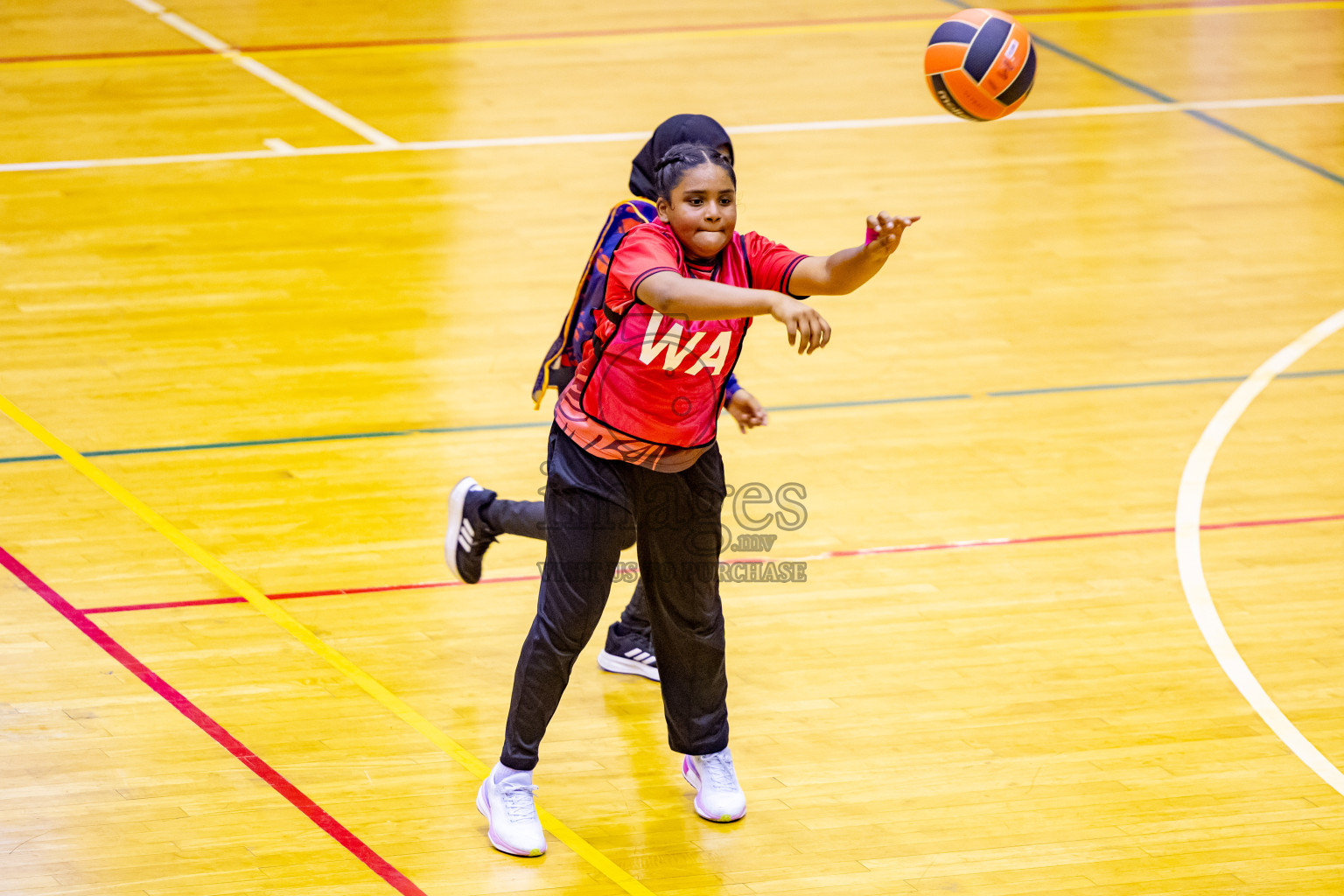 Day 8 of 25th Inter-School Netball Tournament was held in Social Center at Male', Maldives on Sunday, 18th August 2024. Photos: Nausham Waheed / images.mv