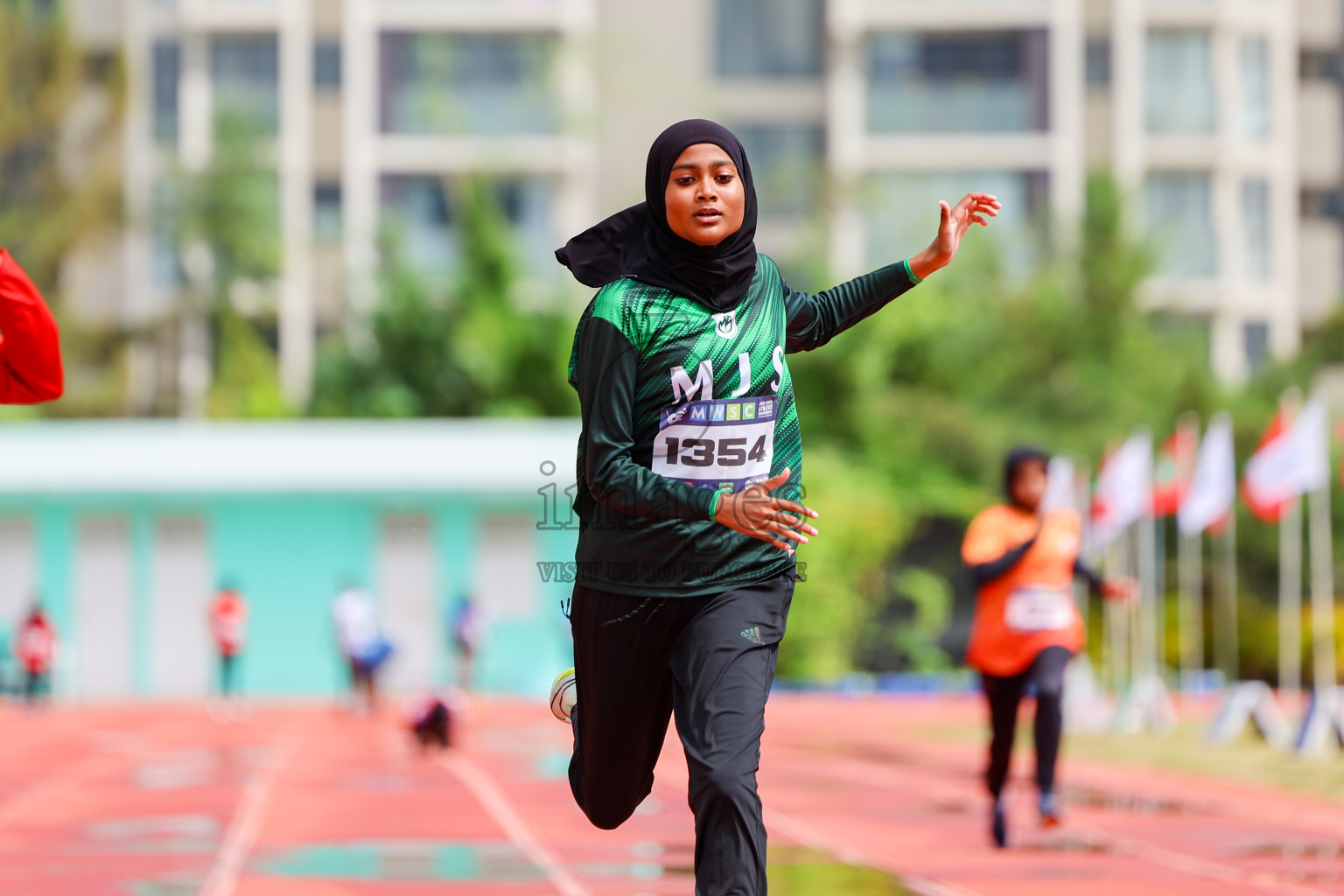 Day 1 of MWSC Interschool Athletics Championships 2024 held in Hulhumale Running Track, Hulhumale, Maldives on Saturday, 9th November 2024. 
Photos by: Ismail Thoriq, Hassan Simah / Images.mv