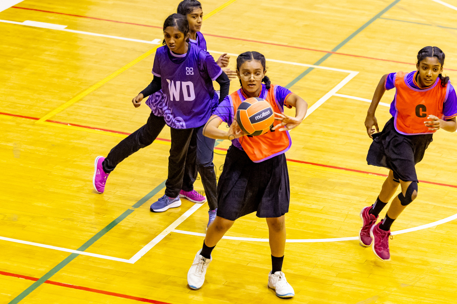 Day 13 of 25th Inter-School Netball Tournament was held in Social Center at Male', Maldives on Saturday, 24th August 2024. Photos: Nausham Waheed / images.mv