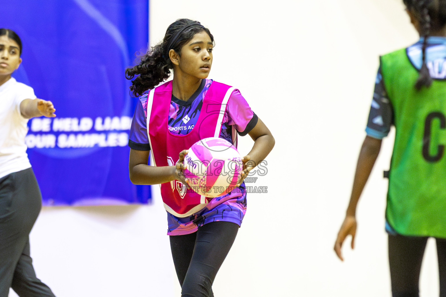 High Flyers vs N Sports Academy A  in Day 6 of 3rd Netball Junior Championship, held at Social Center on Friday 24th January 2025 . Photos: Shuu Abdul Sattar / images.mv