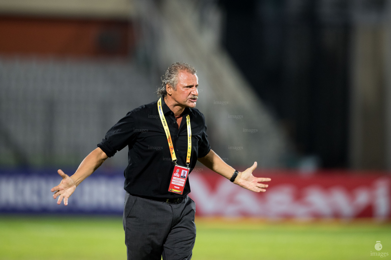 Maldives vs India in SAFF Suzuki Cup 2018 in Dhaka, Bangladesh, Sunday, September 9, 2018. (Images.mv Photo/ Hussain Sinan)