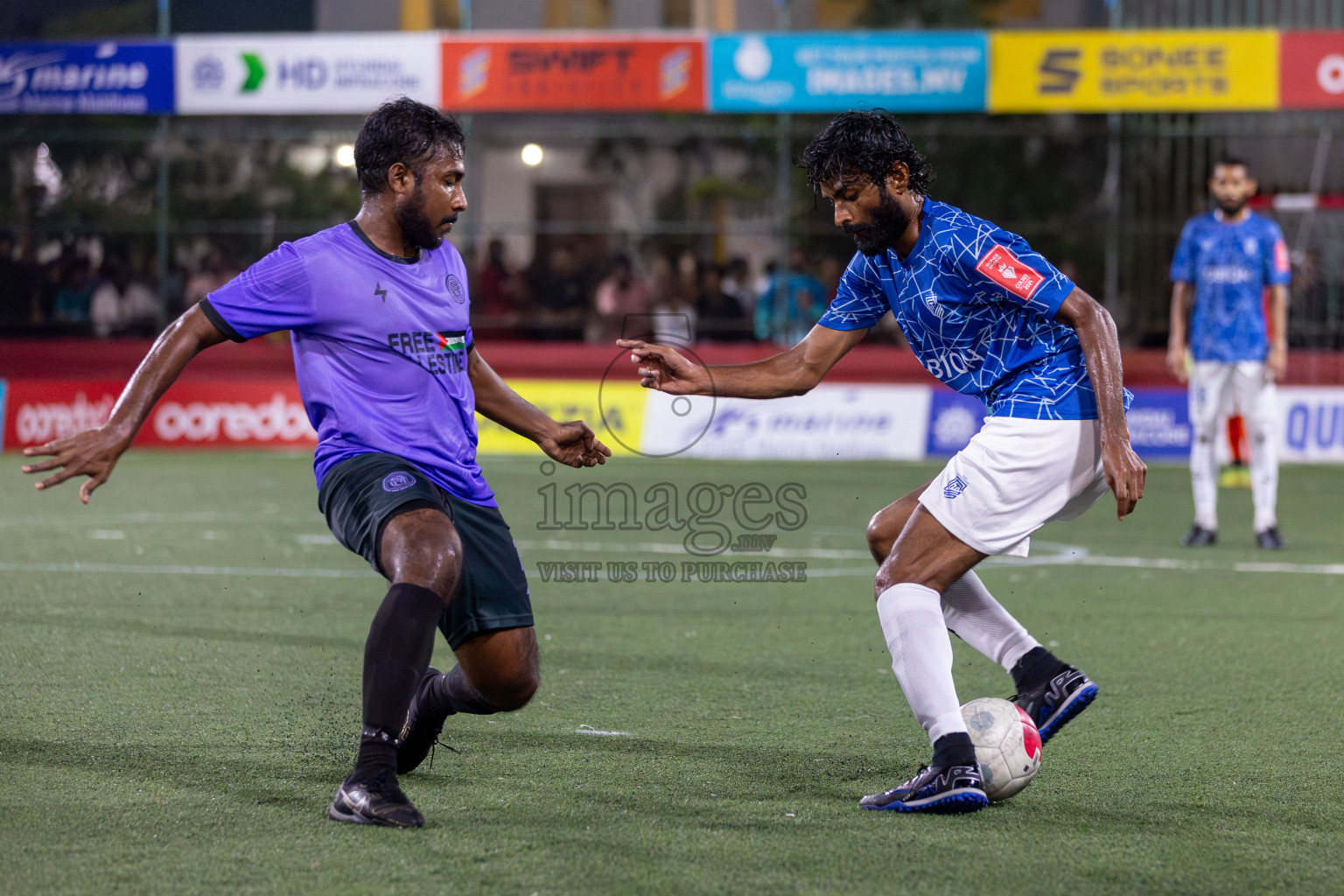 HDh Neykurendhoo vs HDh Naivaadhoo in Day 18 of Golden Futsal Challenge 2024 was held on Thursday, 1st February 2024, in Hulhumale', Maldives Photos: Mohamed Mahfooz Moosa, / images.mv