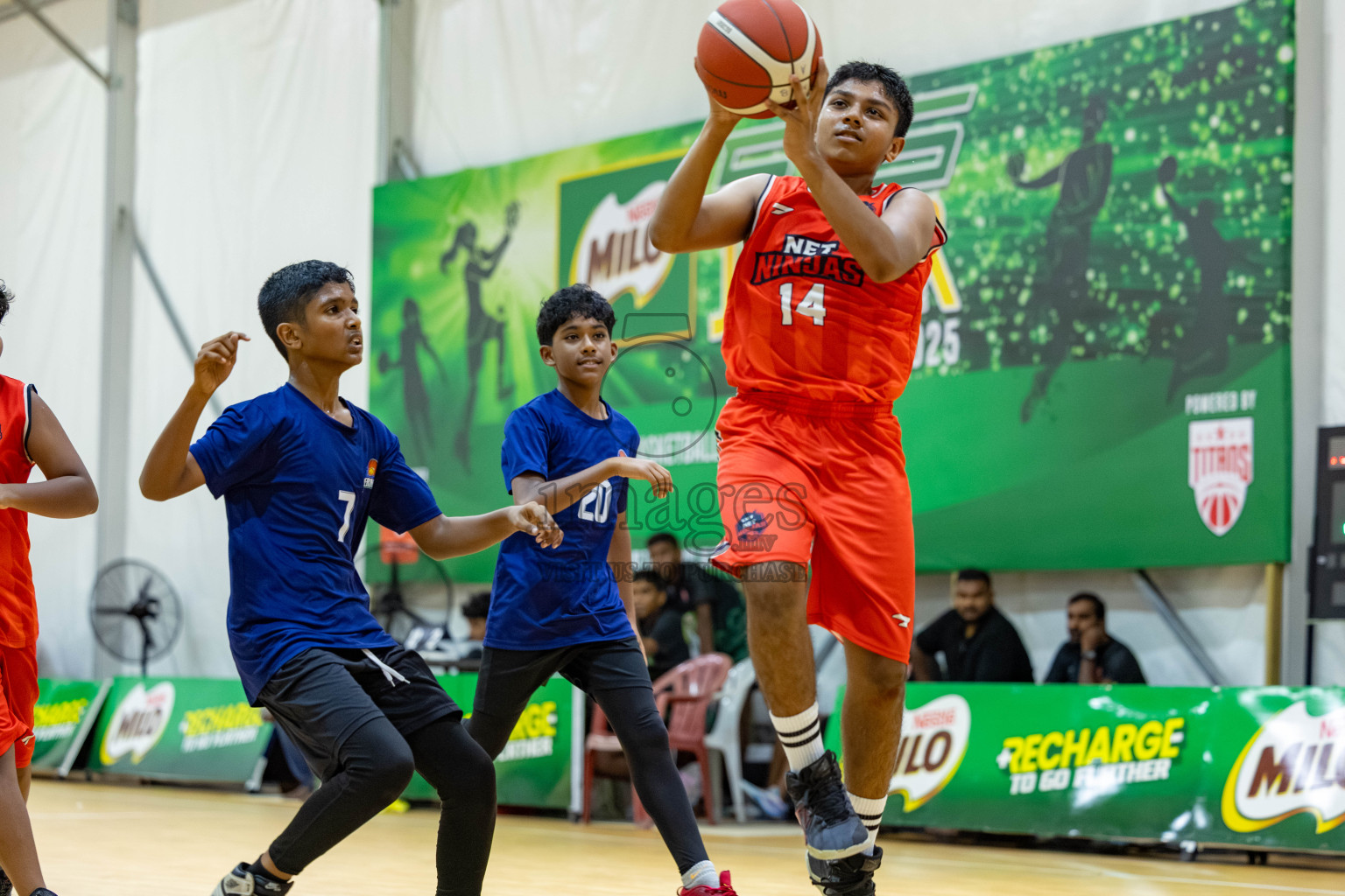 Milo 5 x 5 Junior Challenge 2025 - Basketball tournament held in Basketball Training Center, Male', Maldives on Thursday, 09th October 2025. 
Photo by: Hassan Simah / Images.mv