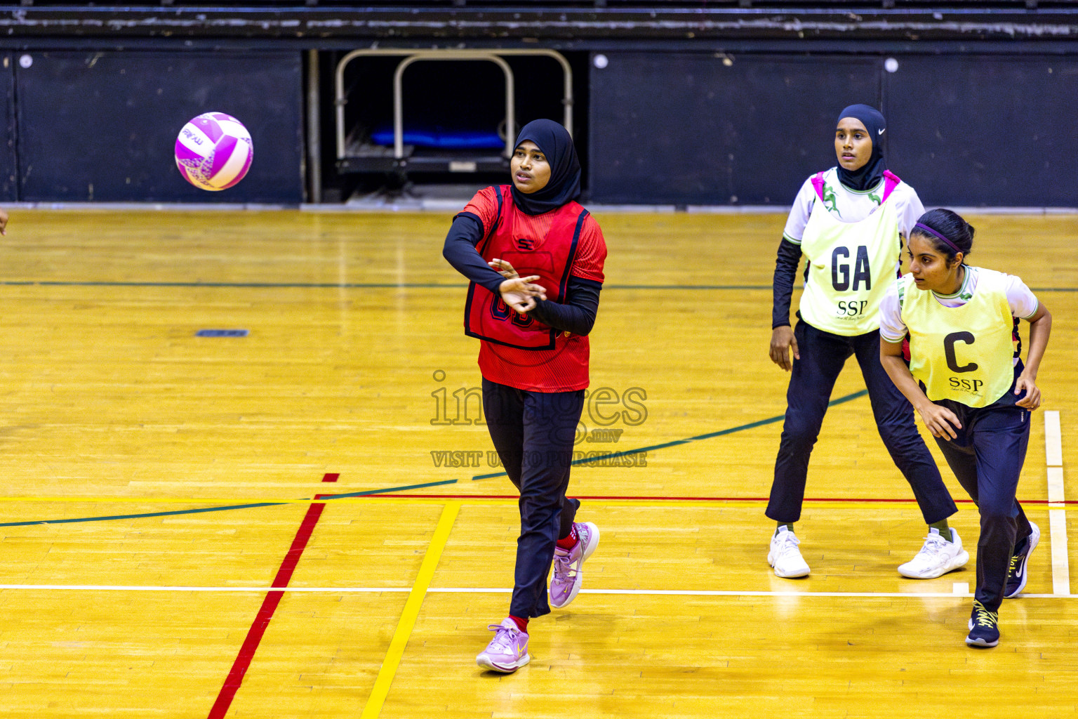 Club Matrix vs Club Green Streets in Division 1 of National Netball Tournament 2025 held in Ekuveni Netball Court at Male', Maldives on Saturday, 24th May 2025. Photos: Hassan Simah / images.mv