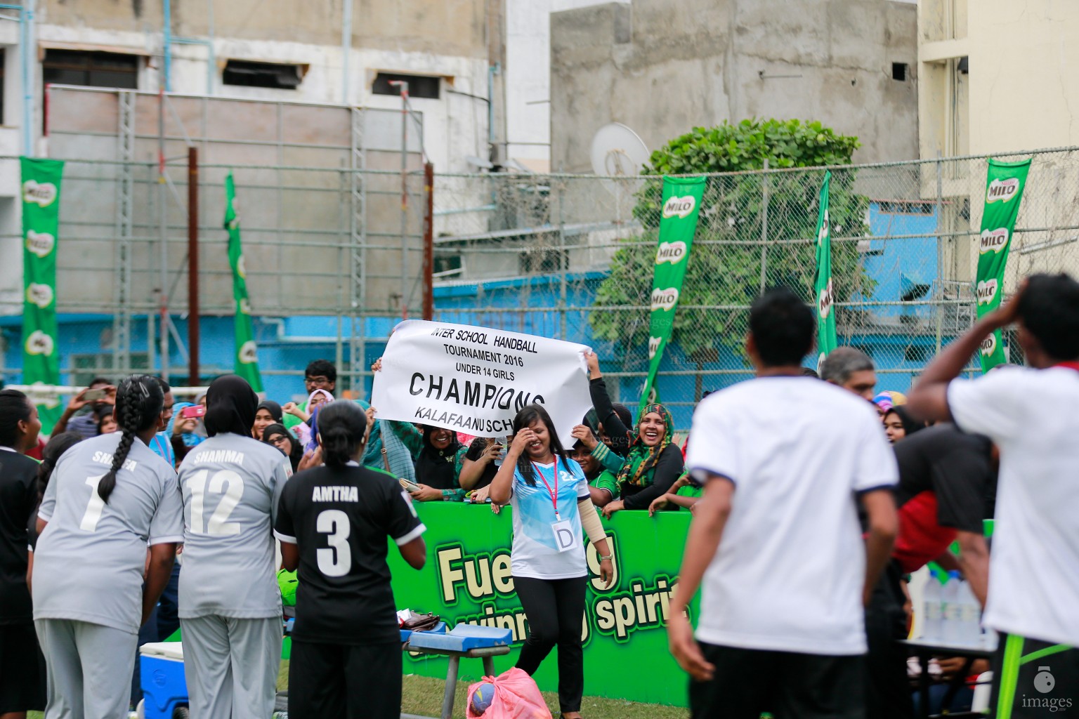Finals of Under 12 and Under 14 of Interschool handball tournament in Male', Maldives, Saturday, April. 23, 2016.(Images.mv Photo/ Hussain Sinan).