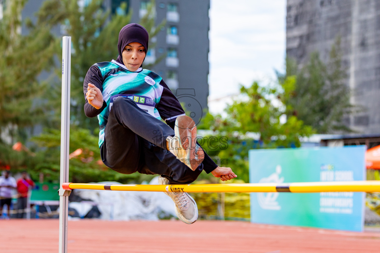 Day 2 of MWSC Interschool Athletics Championships 2024 held in Hulhumale Running Track, Hulhumale, Maldives on Sunday, 10th November 2024. 
Photos by: Hassan Simah / Images.mv