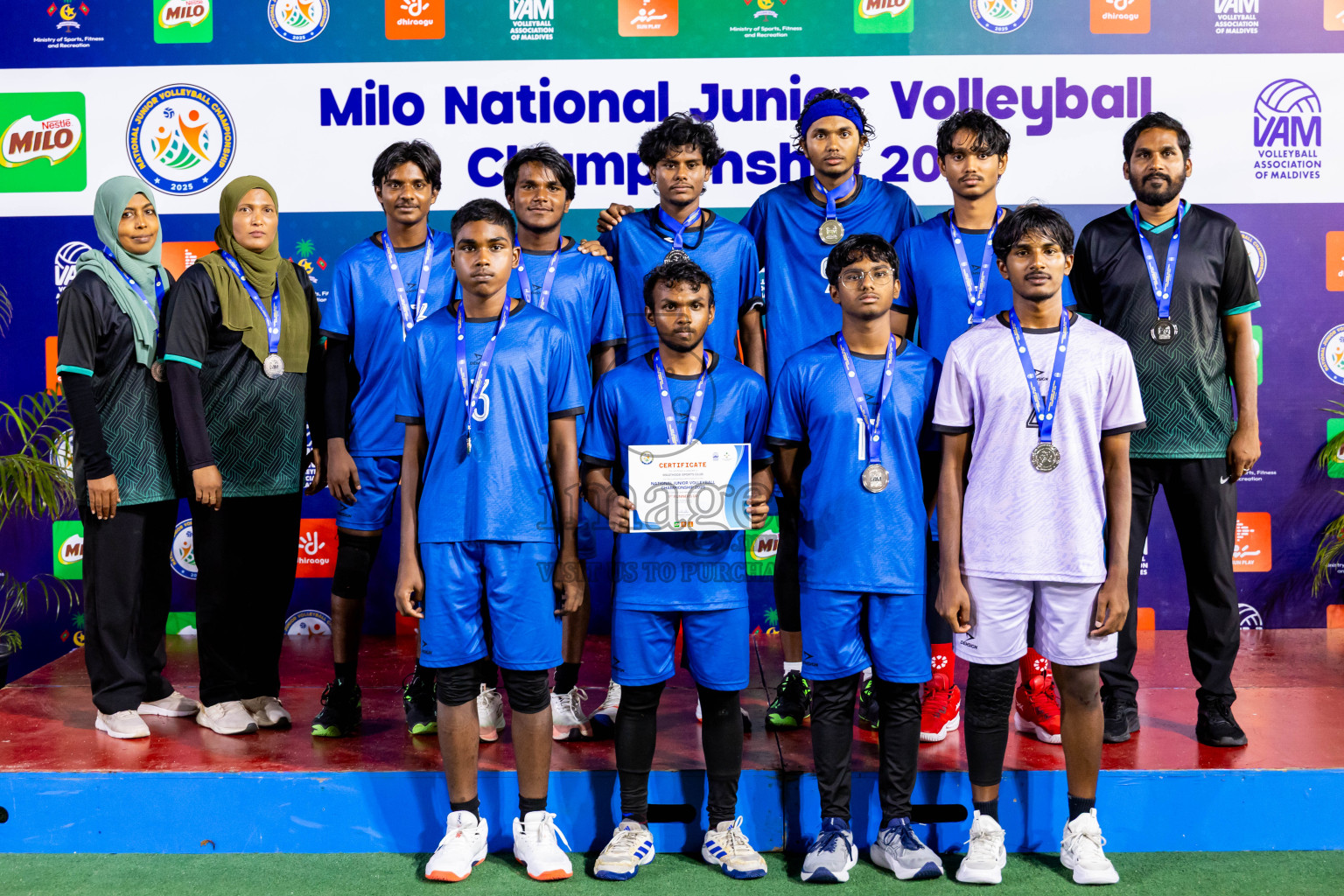 Maathoda Sports Club vs Sports Club City in the Finals of Milo National Junior Volleyball Championship 2025 Men's Division was held on Sunday, 30th November 2025 at Ekuveni Turf Court Male', Maldives. Photos: Nausham Waheed / images.mv