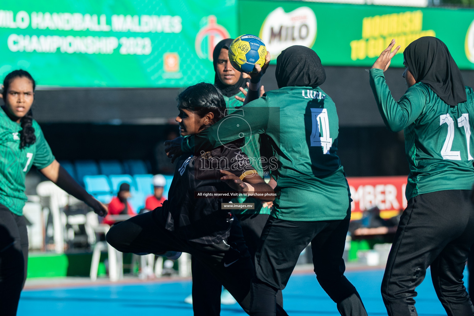 Day 7 of 6th MILO Handball Maldives Championship 2023, held in Handball ground, Male', Maldives on Friday, 26th May 2023 Photos: Shuu Abdul Sattar/ Images.mv