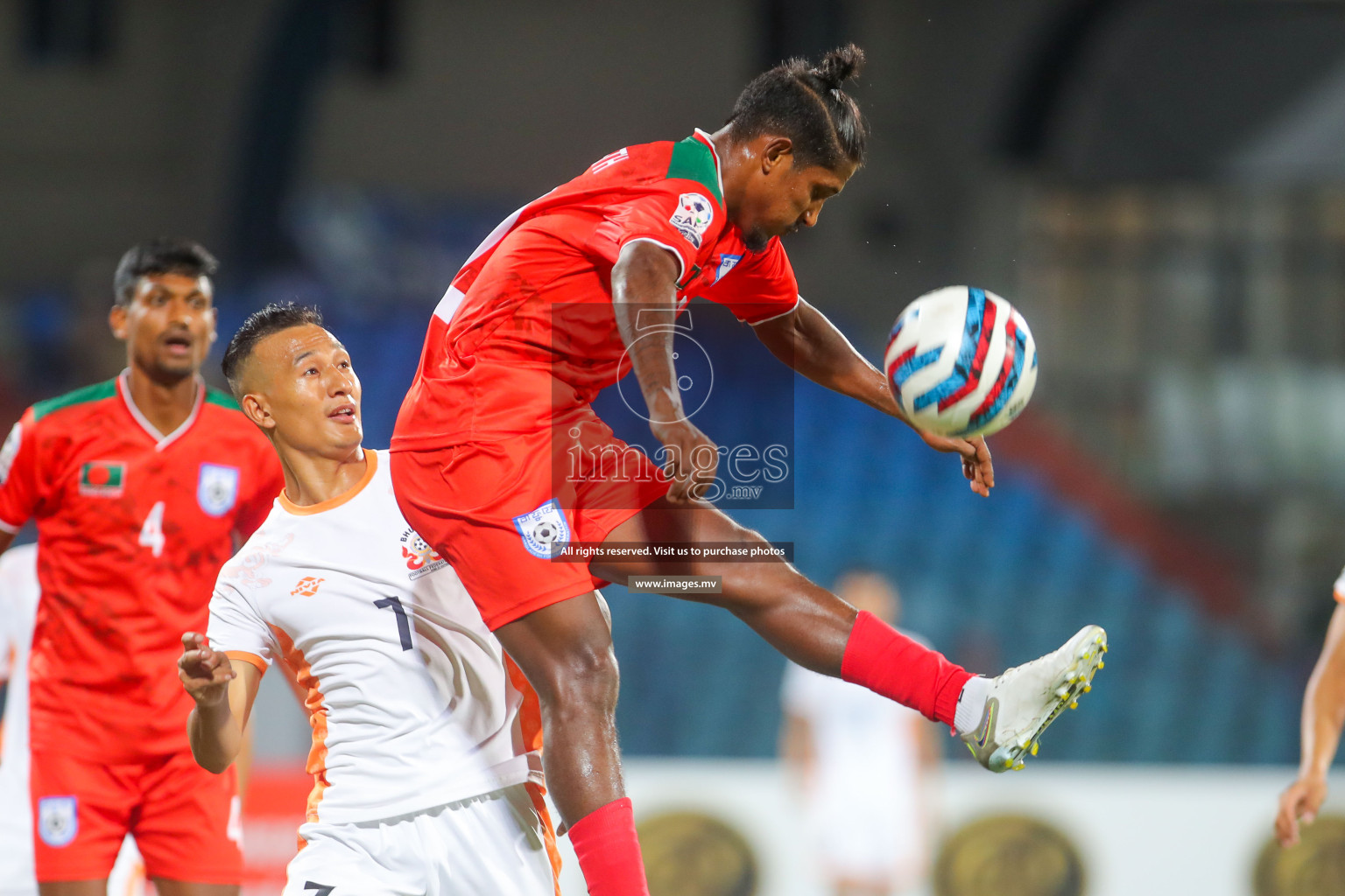 Bhutan vs Bangladesh in SAFF Championship 2023 held in Sree Kanteerava Stadium, Bengaluru, India, on Wednesday, 28th June 2023. Photos: Hassan Simah / images.mv