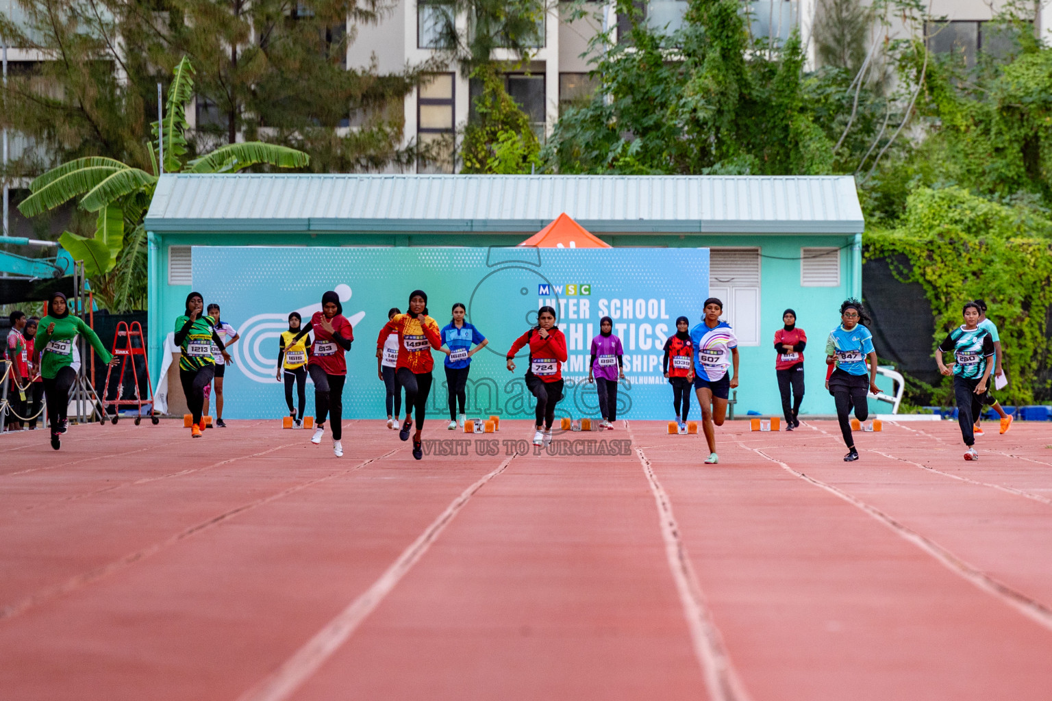 Day 1 of MWSC Interschool Athletics Championships 2024 held in Hulhumale Running Track, Hulhumale, Maldives on Saturday, 9th November 2024. 
Photos by: Hassan Simah / Images.mv