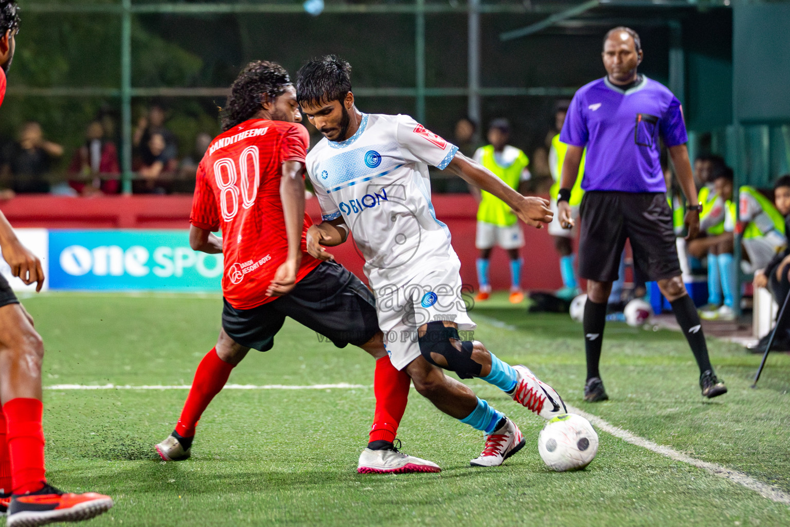 Sh. Feydhoo VS Sh. Kanditheemu on Day 30 of Golden Futsal Challenge 2024, held on Tuesday , 14th February 2024 in Hulhumale', Maldives 
Photos: Hassan Simah / images.mv