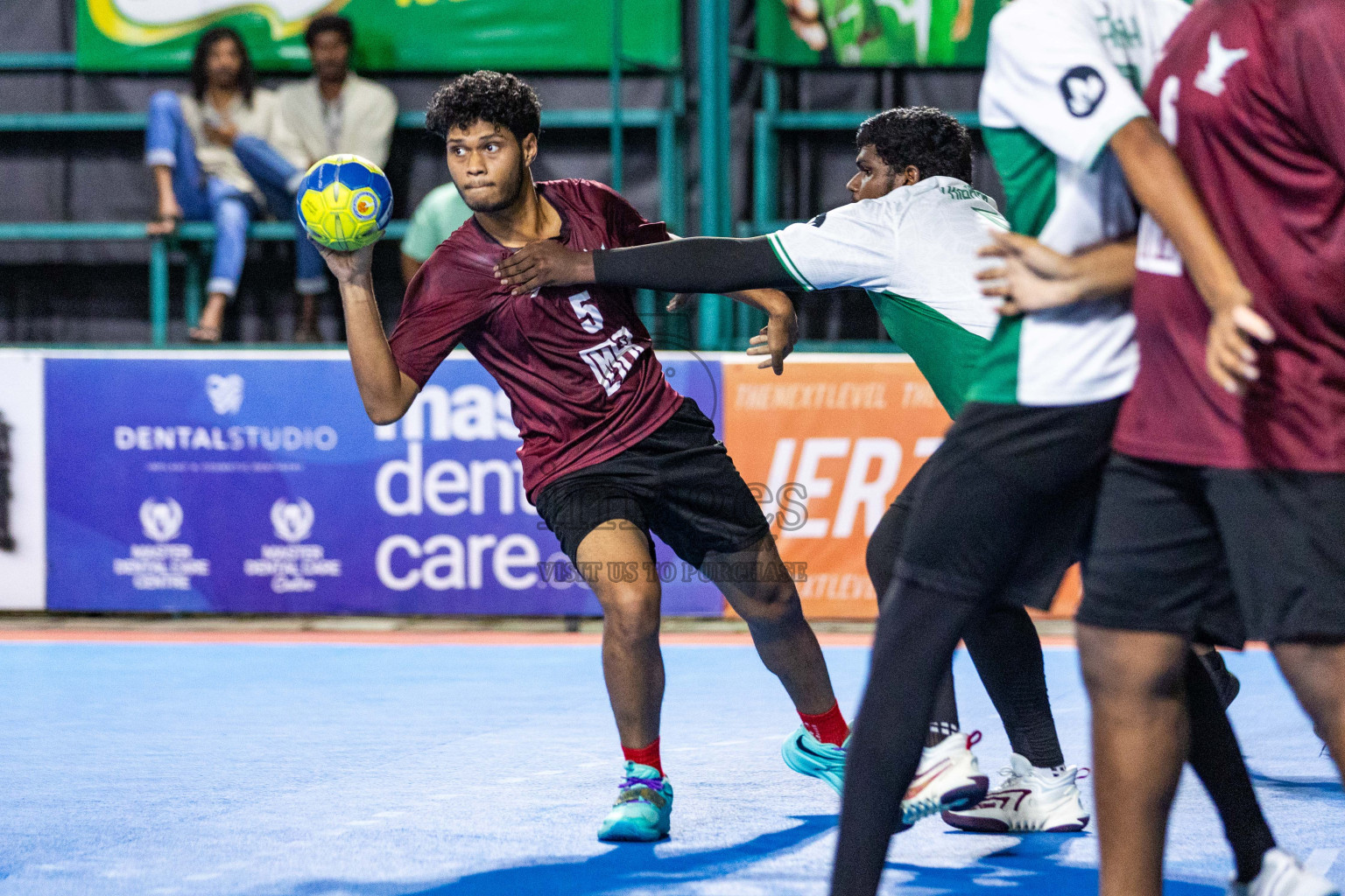 Day 17 of 10th National Handball Tournament 2023, held in Handball ground, Male', Maldives on Friday, 15th December 2023 Photos: Nausham Waheed/ Images.mv