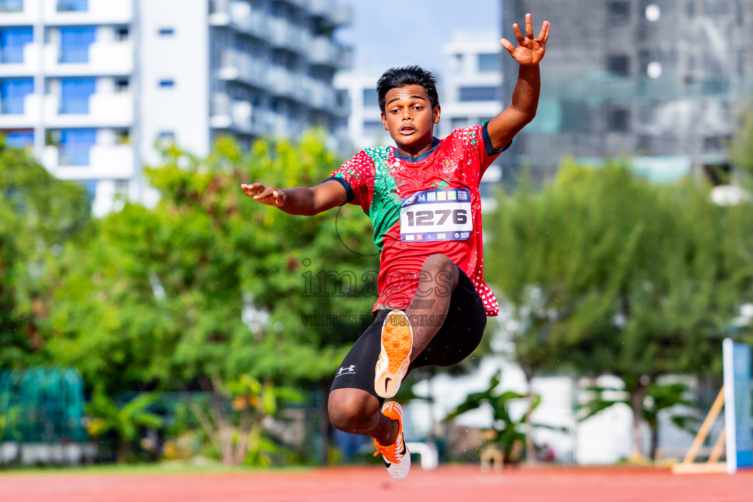 Day 3 of MWSC Interschool Athletics Championships 2024 held in Hulhumale Running Track, Hulhumale, Maldives on Monday, 11th November 2024. Photos by:  Nausham Waheed / Images.mv