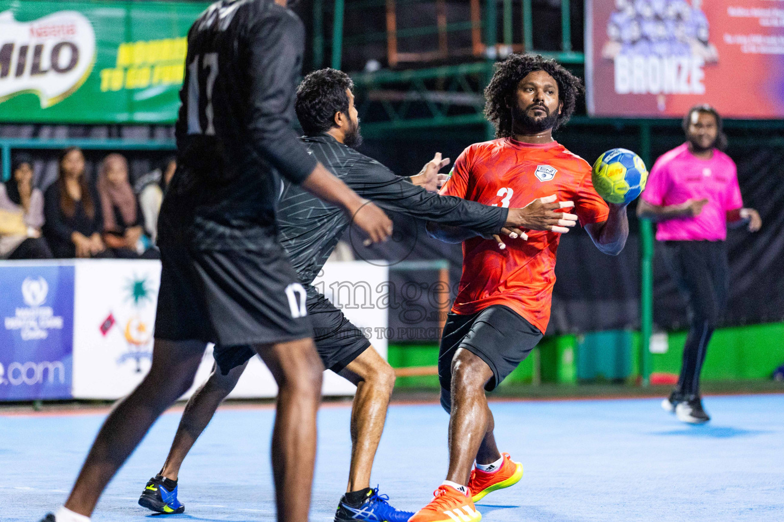 Day 14 of 10th National Handball Tournament 2023, held in Handball ground, Male', Maldives on Monday, 11th December 2023 Photos: Nausham Waheed/ Images.mv