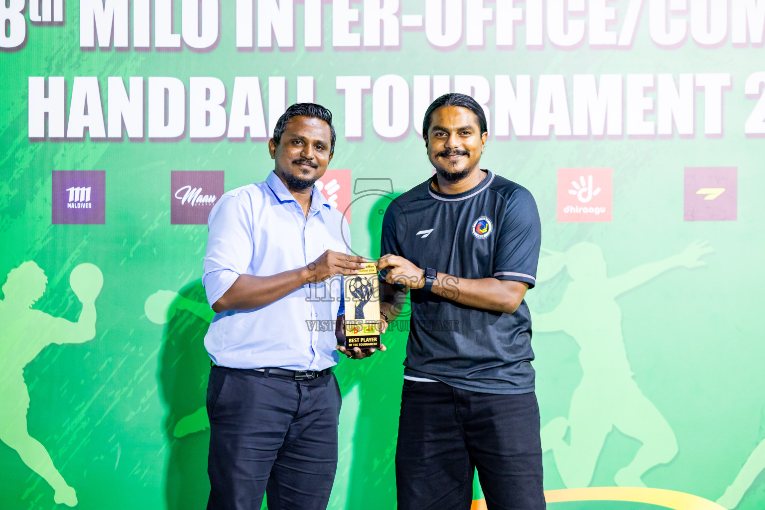 2nd Division Final of 8th Inter-Office/Company Handball Tournament 2024, held in Handball ground, Male', Maldives on Tuesday, 17th September 2024 Photos: Nausham Waheed/ Images.mv