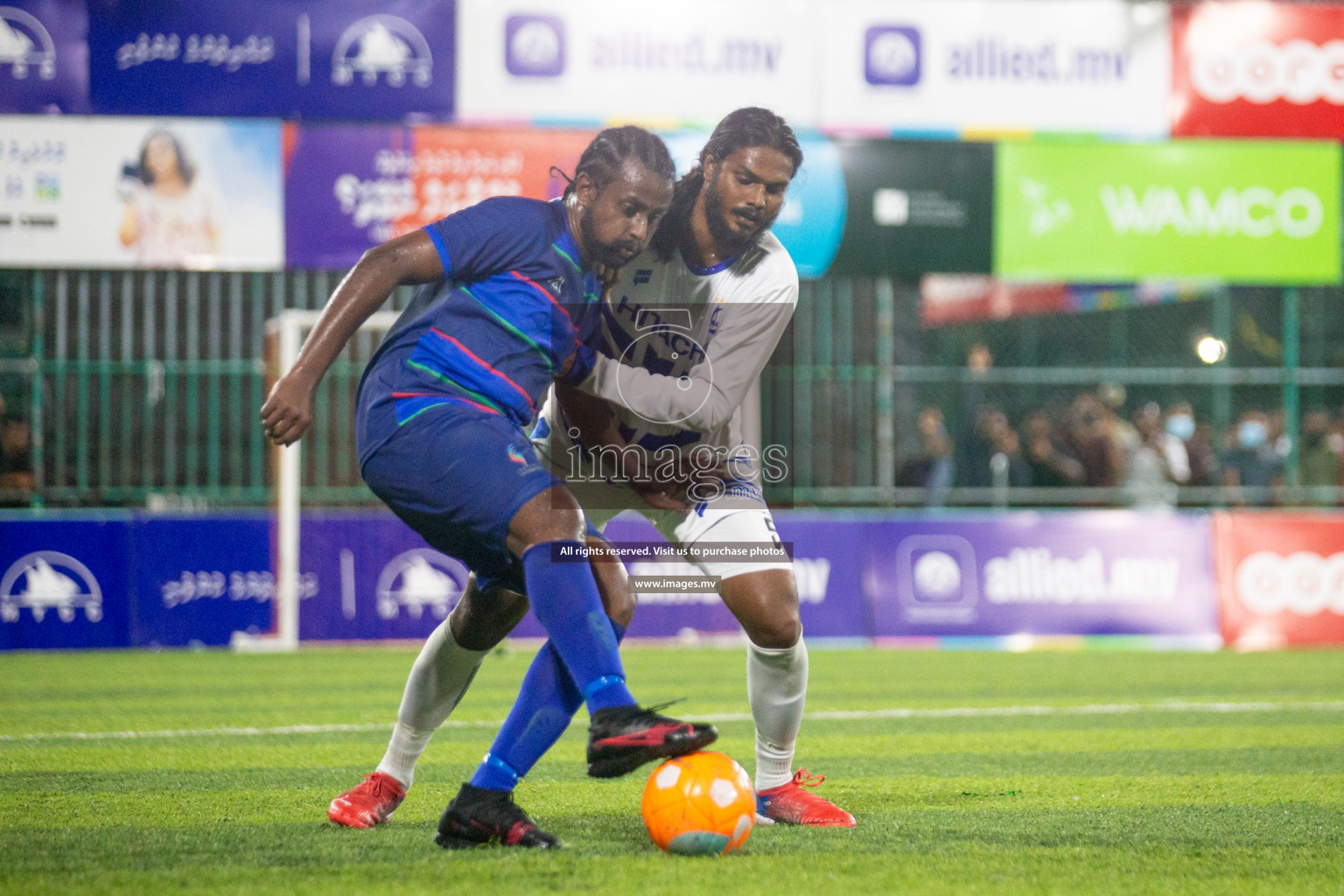 STO RC Vs Team Fenaka in the Quarter Finals of Club Maldives 2021 held in Hulhumale, Maldives on 13 December 2021. Photos: Nasam Thaufeeq