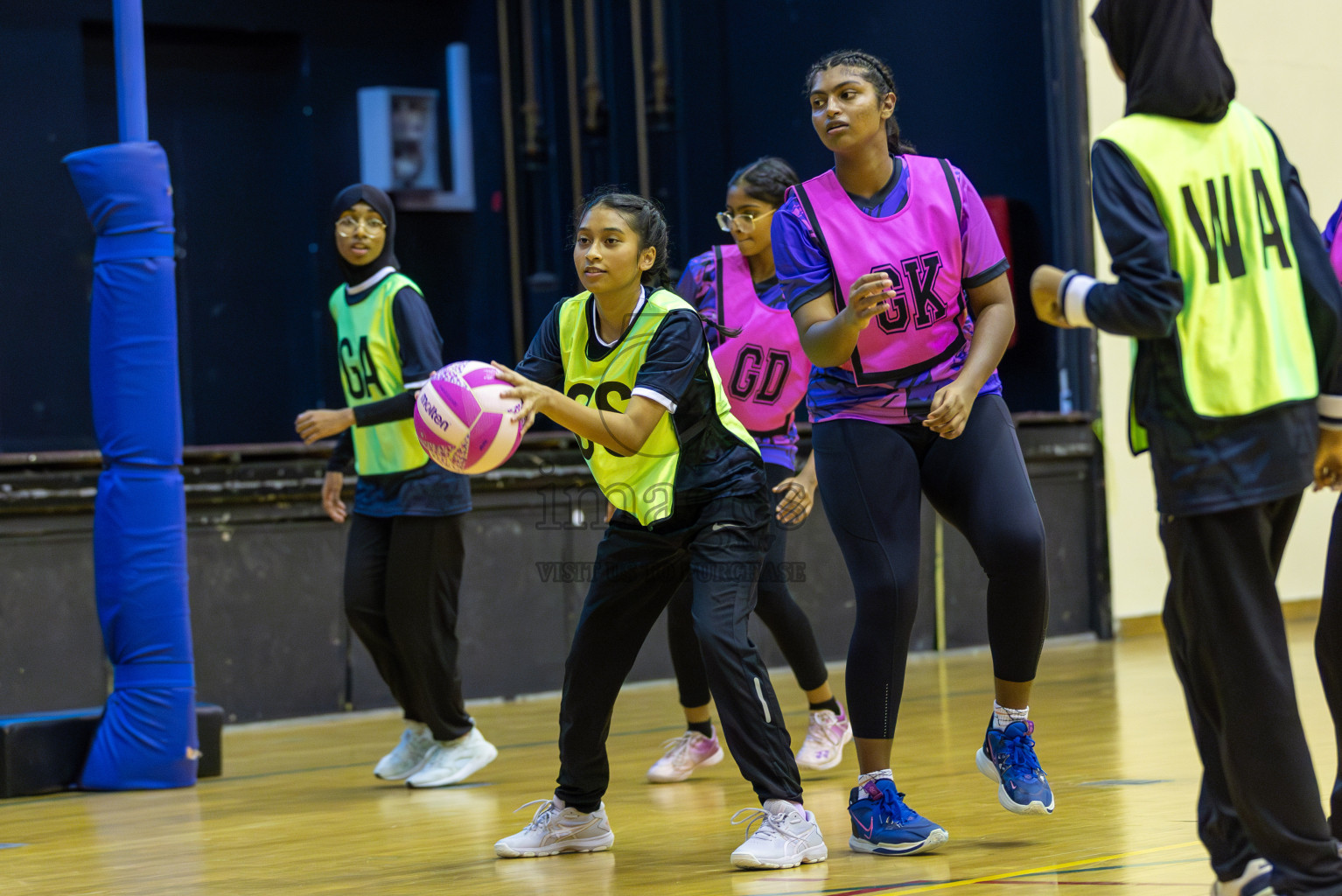 AIS  Netball academy vs N sports Academy in Day 3 of 3rd Netball Junior Championship, held at Social Center on Wednesday 22nd January 2025 . Photos: Shuu Abdul Sattar / images.mv
