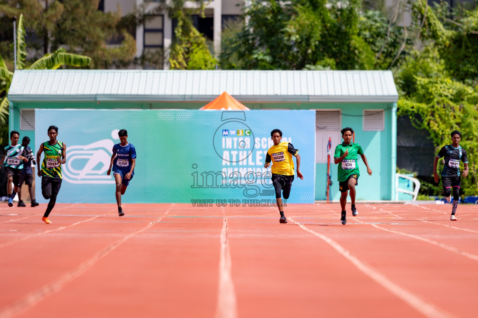 Day 3 of MWSC Interschool Athletics Championships 2024 held in Hulhumale Running Track, Hulhumale, Maldives on Monday, 11th November 2024. 
Photos by: Hassan Simah / Images.mv