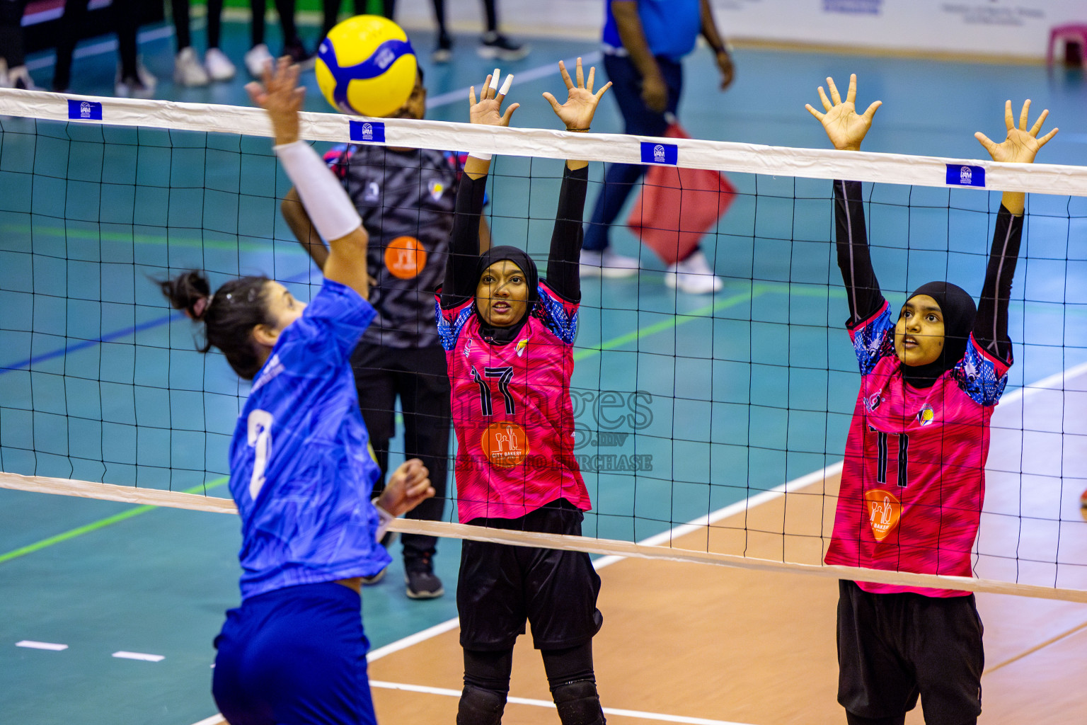 Police club vs Volleyball Youth NG Day 3 of Women's Division of Milo VAM Cup 2025 held in Male', Maldives on Friday, 11th April 2025 at Social Center Indoor Hall Photos By: Nausham Waheed / images.mv