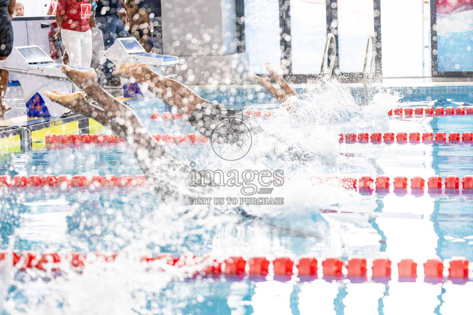 Day 6 of National Swimming Competition 2024 held in Hulhumale', Maldives on Wednesday, 18th December 2024. 
Photos: Hassan Simah / images.mv