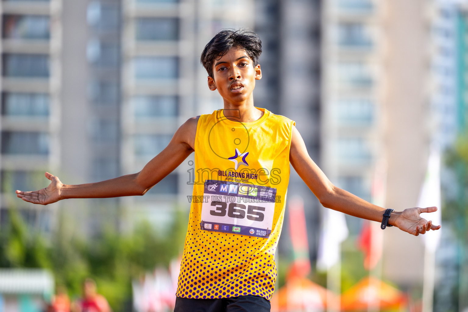 Day 4 of MWSC Interschool Athletics Championships 2024 held in Hulhumale Running Track, Hulhumale, Maldives on Tuesday, 12th November 2024. Photos by: Raaif Yoosuf / Images.mv