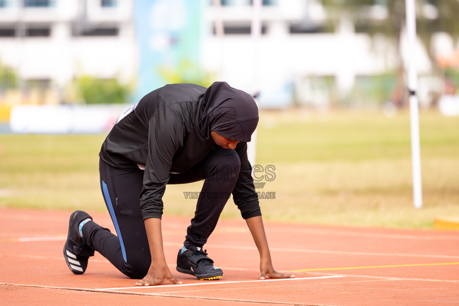 Day 6 of MWSC Interschool Athletics Championships 2024 held in Hulhumale Running Track, Hulhumale, Maldives on Thursday, 14th November 2024. Photos by: Ismail Thoriq / Images.mv