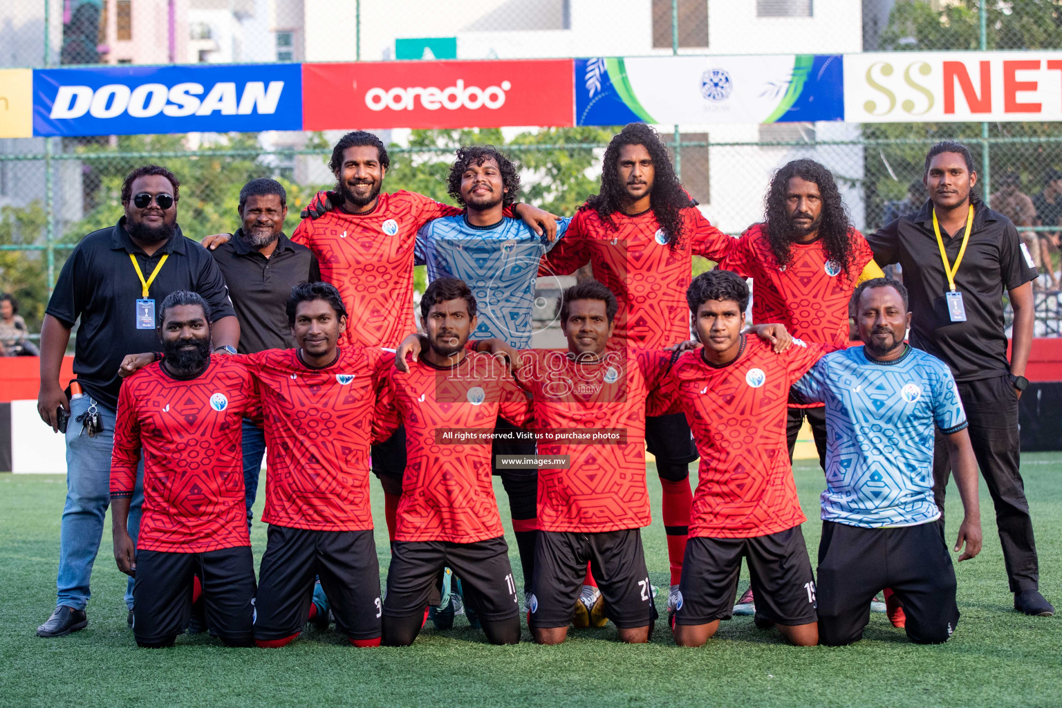 M. Maduvvari vs M. Kolhufushi in Day 6 of Golden Futsal Challenge 2023 on 10 February 2023 in Hulhumale, Male, Maldives