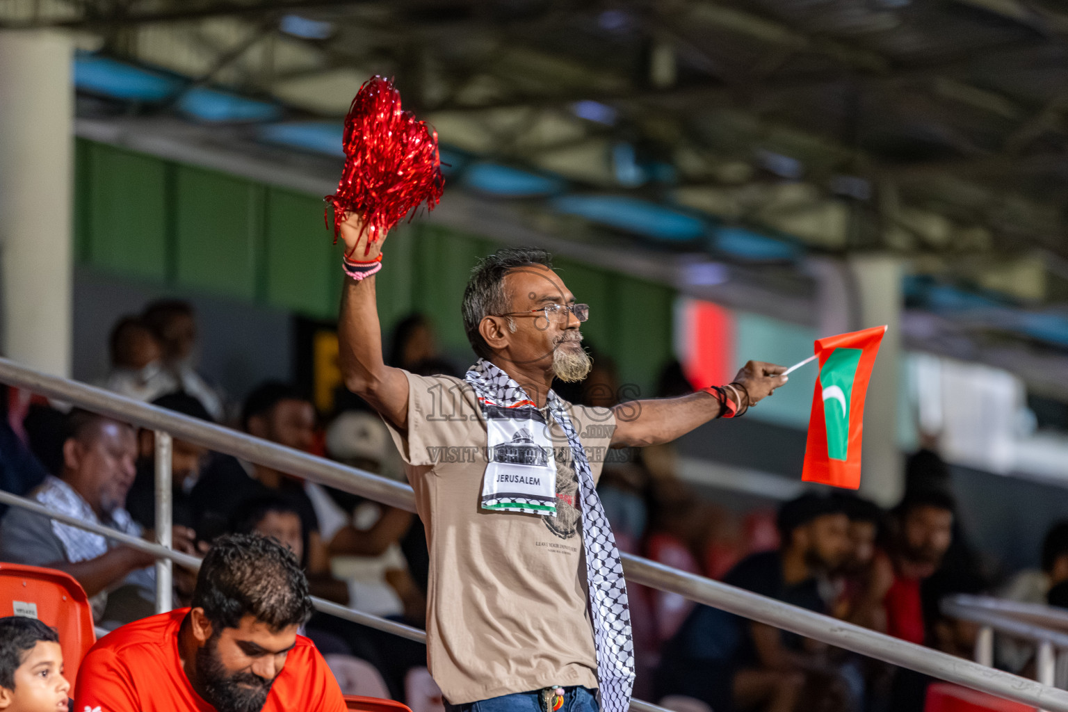Maldives vs Palestine in an under 17 friendly held in National Football Stadium, Male', Maldives on Thursday, 13 November 2025. 
Photos: Mohamed Mahfooz Moosa / Images.mv