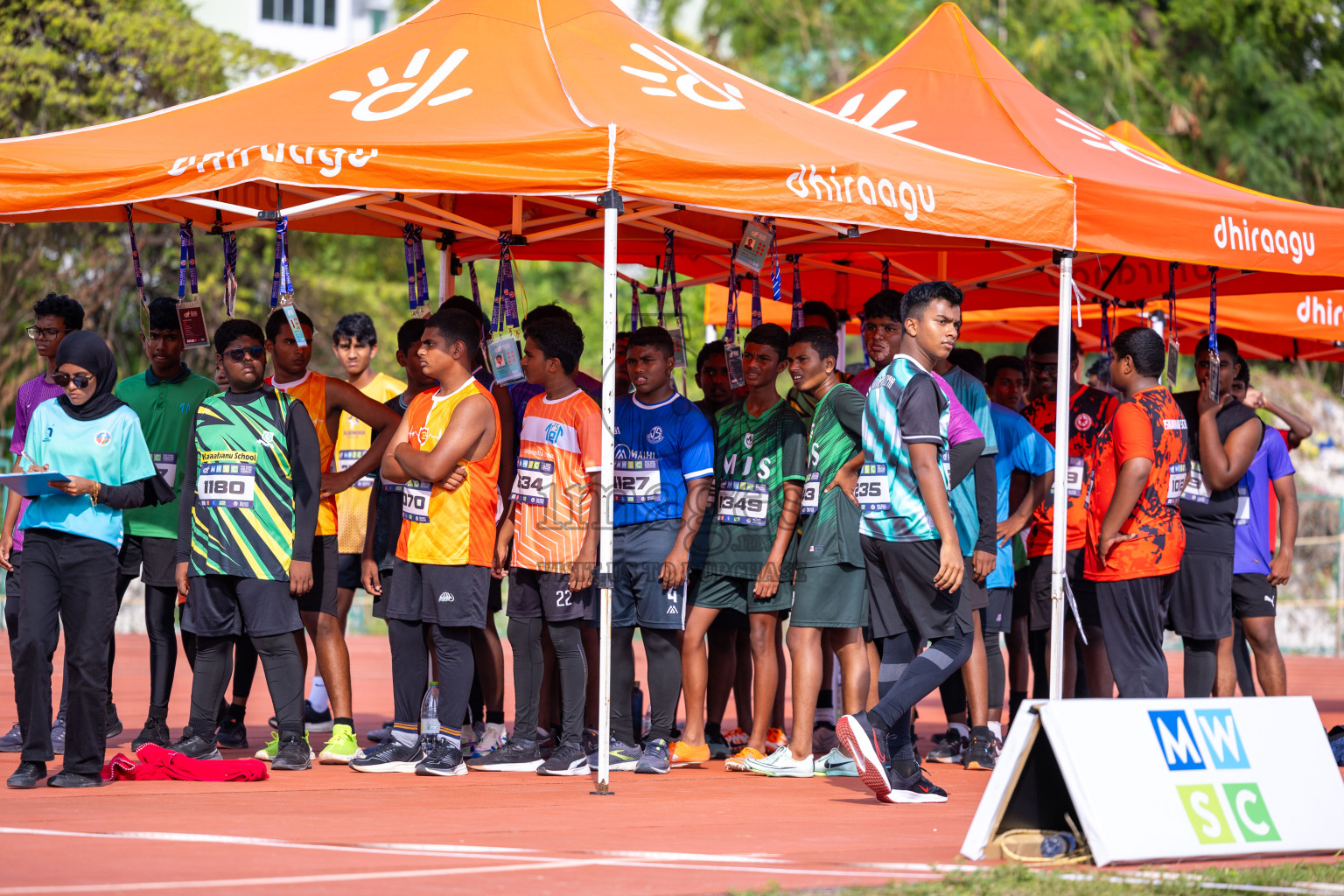 Day 5 of MWSC Interschool Athletics Championships 2024 held in Hulhumale Running Track, Hulhumale, Maldives on Wednesday, 13th November 2024. Photos by: Ismail Thoriq / Images.mv